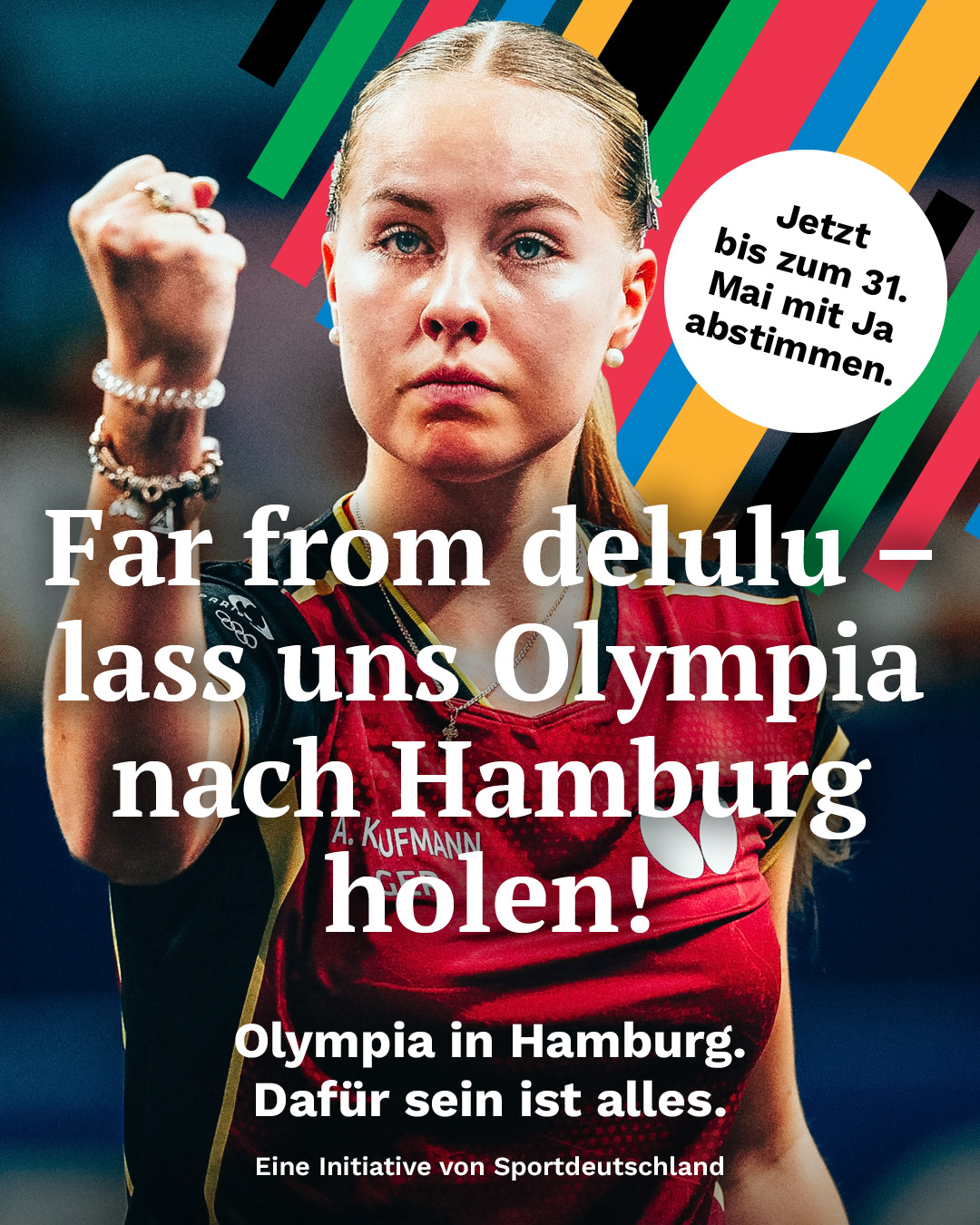 Sportdeutschland Facebook ad: Olympia in Hamburg | Eine Chance für alle.