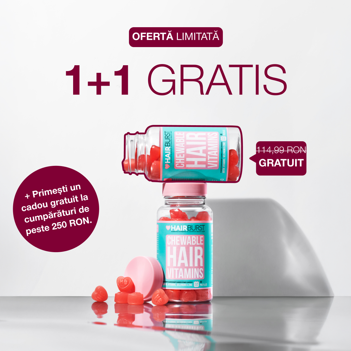 Hairburst Romania Facebook ad