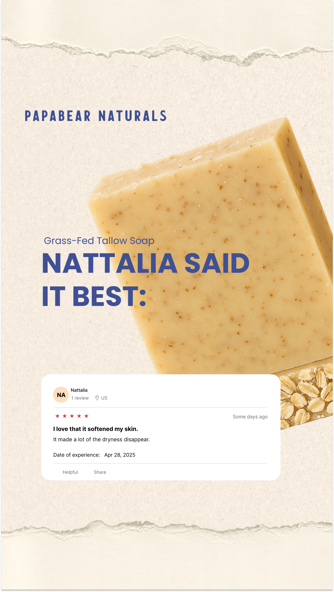 Papabear Naturals Facebook ad