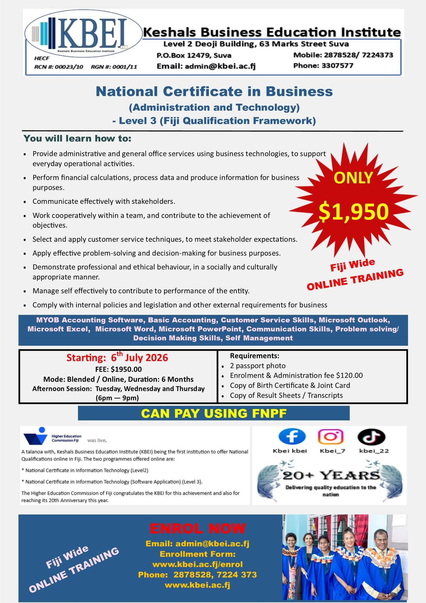 Keshals Business Education Institute Facebook ad: READY TO UPGRADE YOUR CAREER?