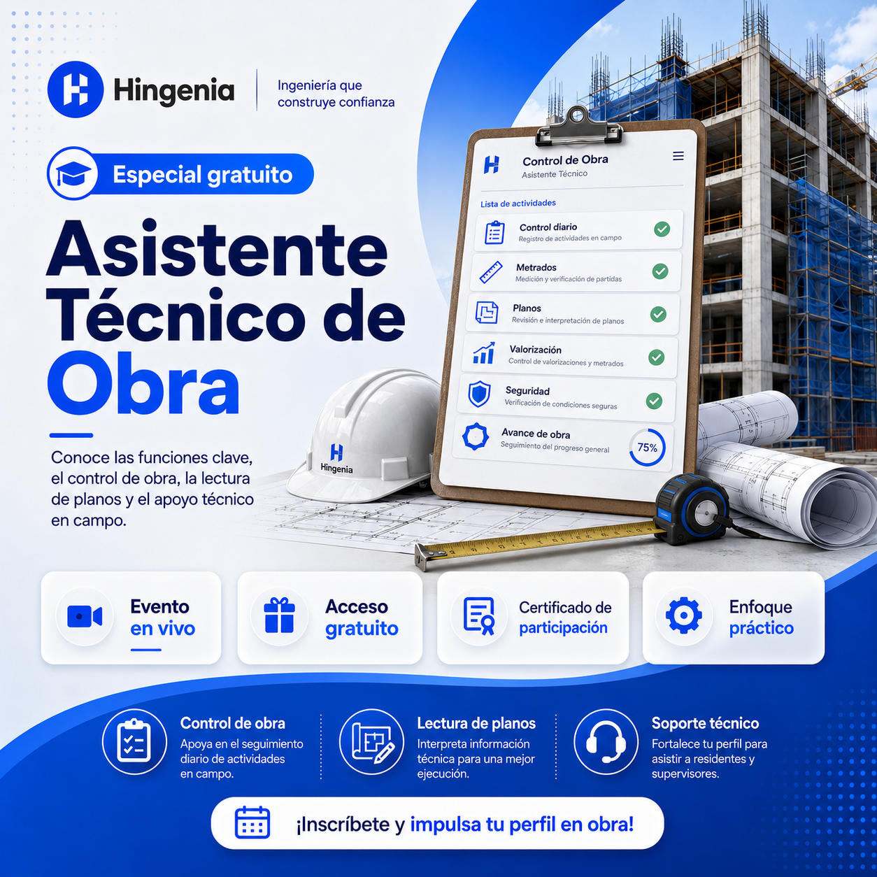 Hingenia Facebook ad: Masterclass gratuita