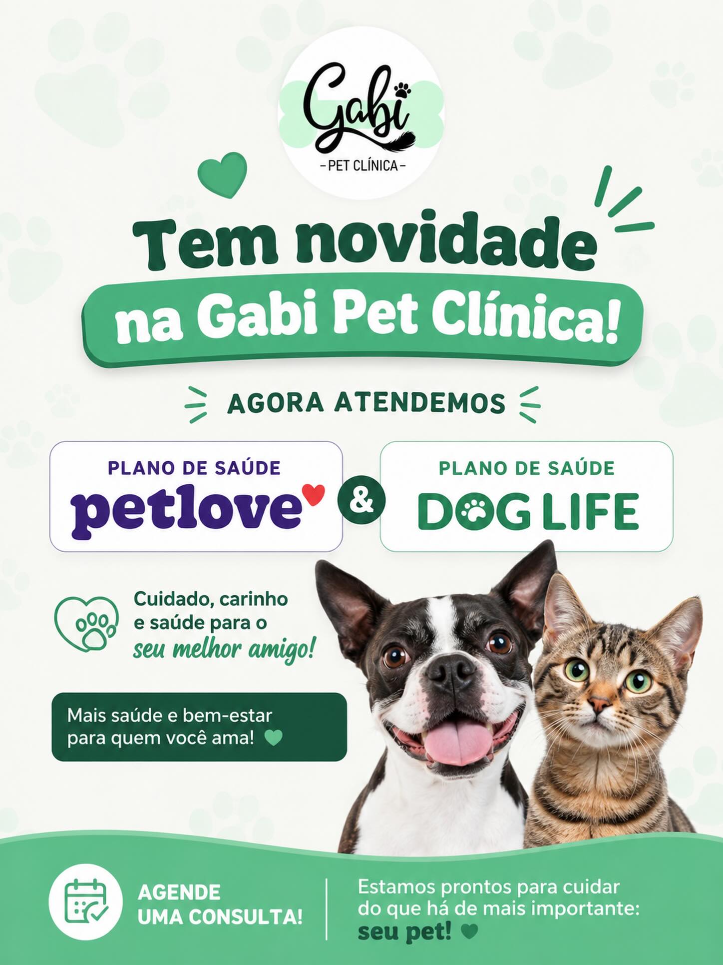 Gabi Pet Company Facebook ad: Tem novidade na Gabi Pet Clínica!