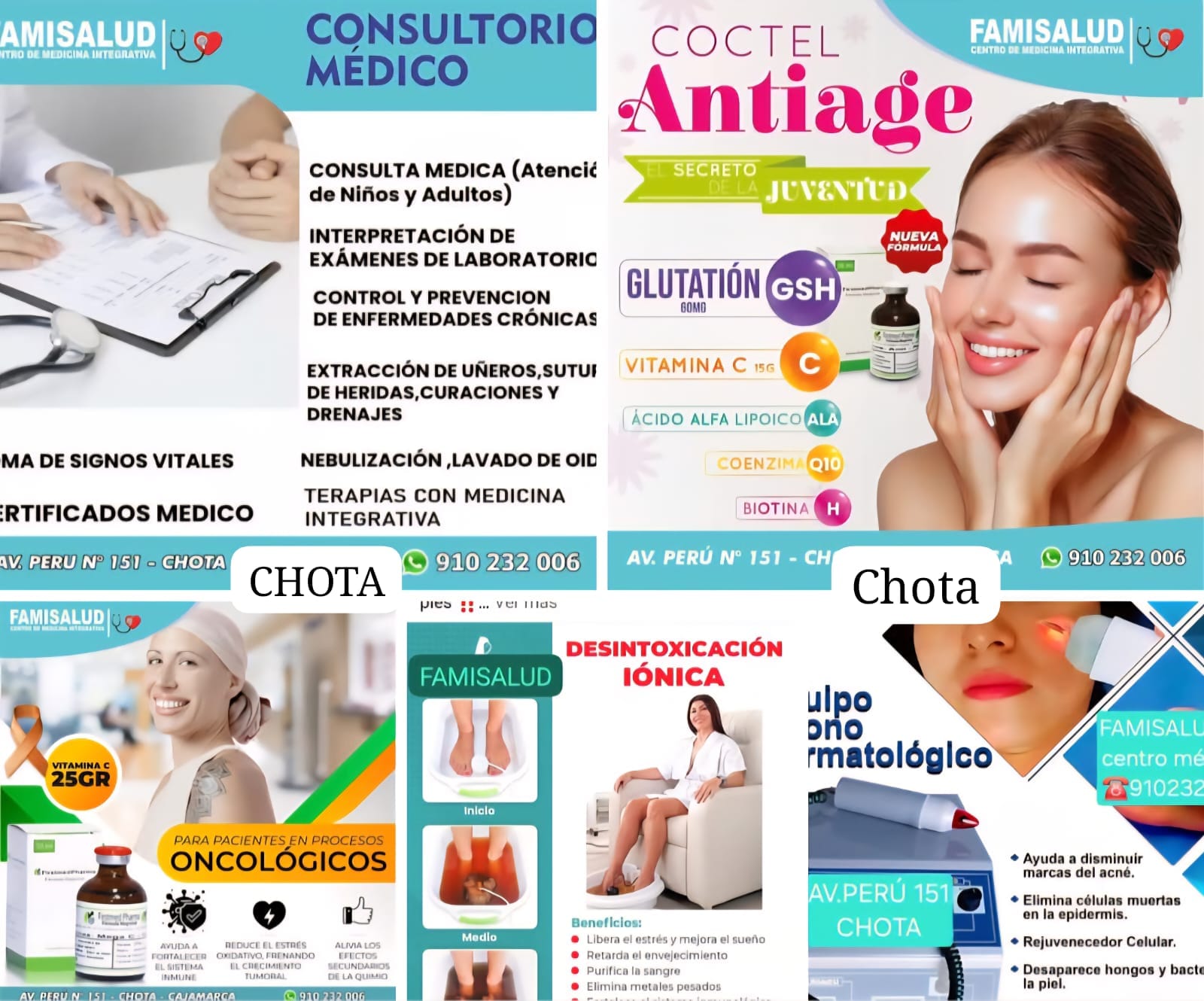 Centro médico y medicina integrativa famisaludchota Facebook ad