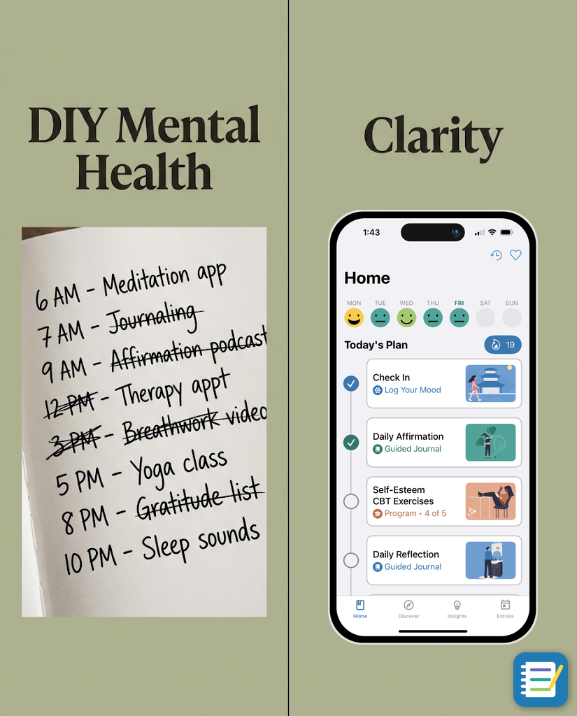 Clarity - CBT Thought Diary Facebook ad: Clarity: Mental Health Journal