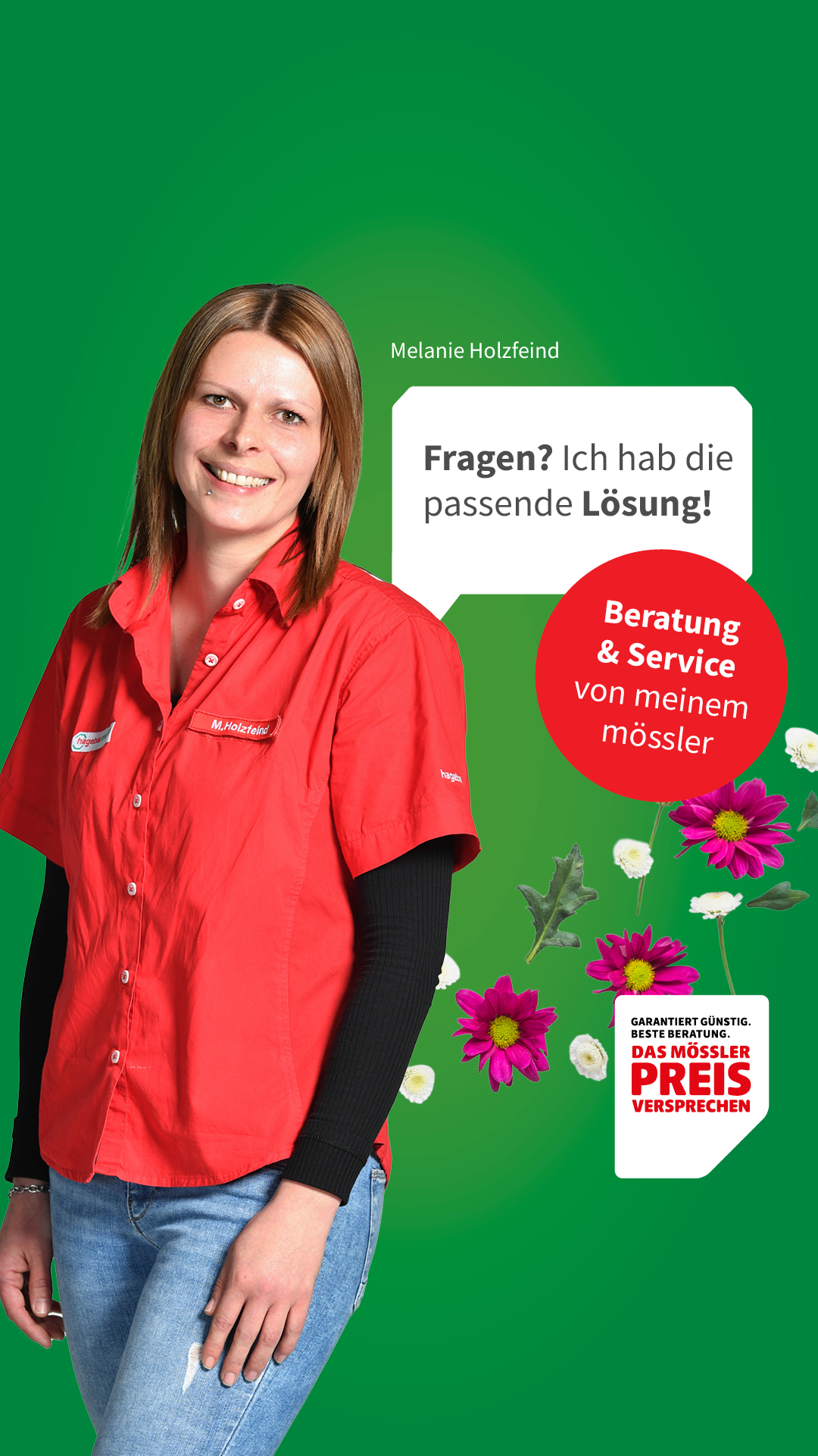 Hagebau Mössler Facebook ad: Zeit für frisches Grün!