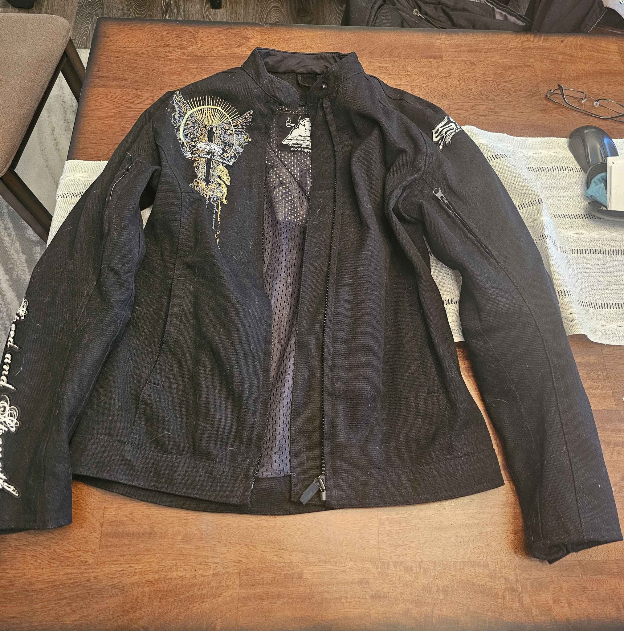 Wendy Schatz Facebook ad: Speed and Strength armored motorcycle jacket