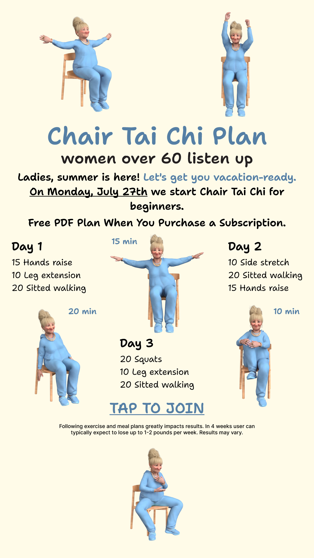 Agata Fitness Facebook ad: Start Chair Tai Chi