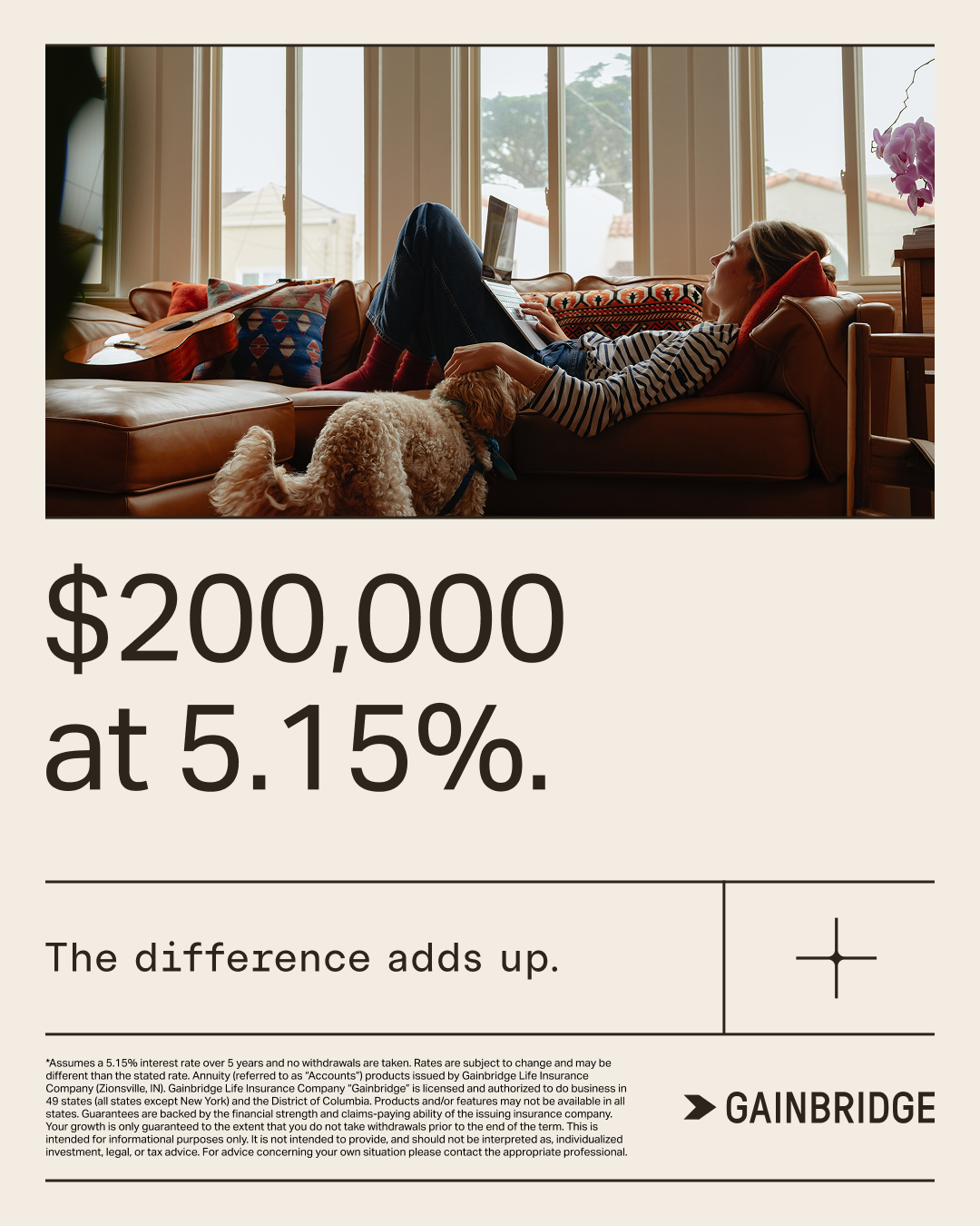 Gainbridge Facebook ad from Jul 15, 2026
