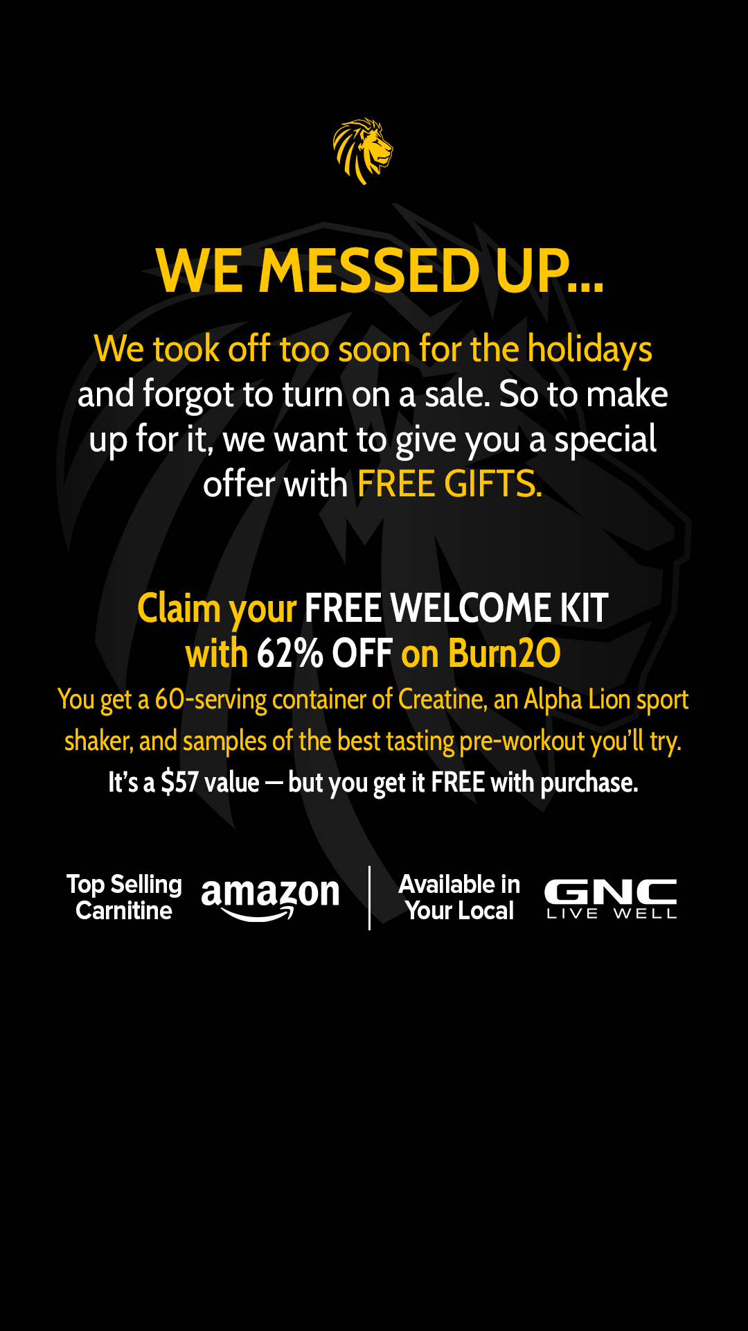 Alpha Lion Facebook ad