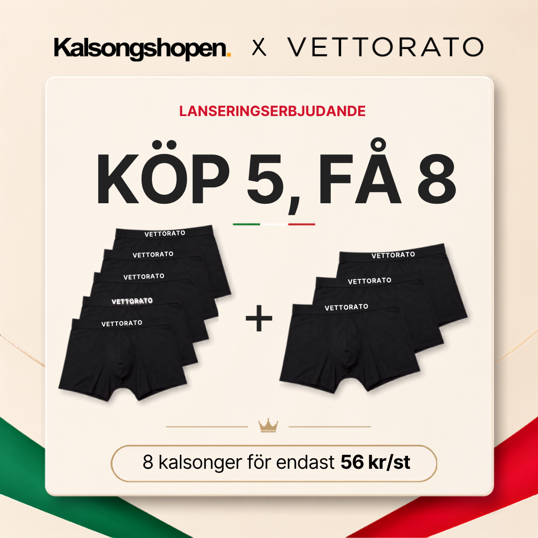 Kalsongshopen Facebook ad: Köp 5, få 8 kalsonger