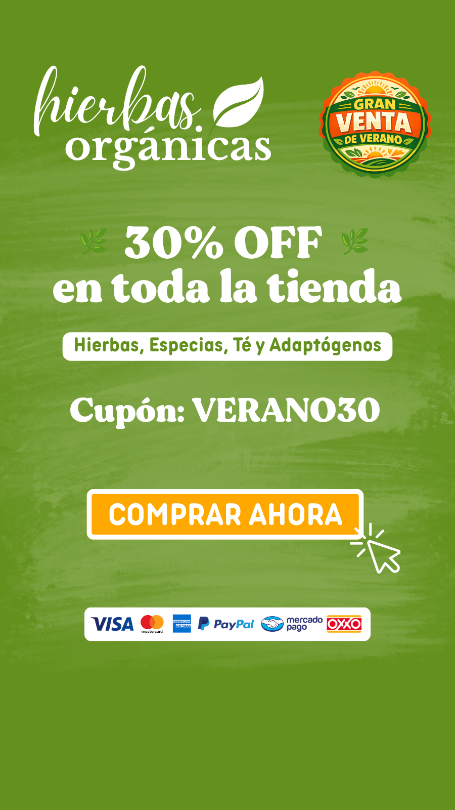 Hierbas Orgánicas Facebook ad from Jul 29, 2026