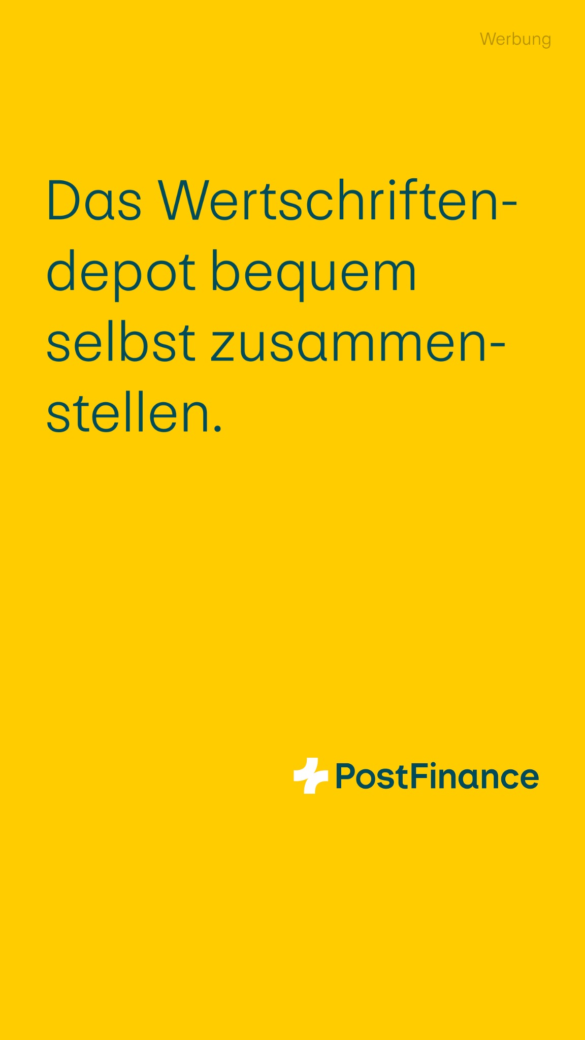 PostFinance Facebook ad from Apr 22, 2026