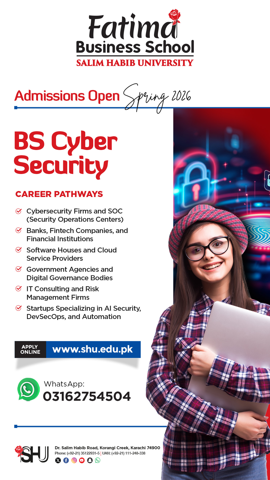 Salim Habib University Facebook ad