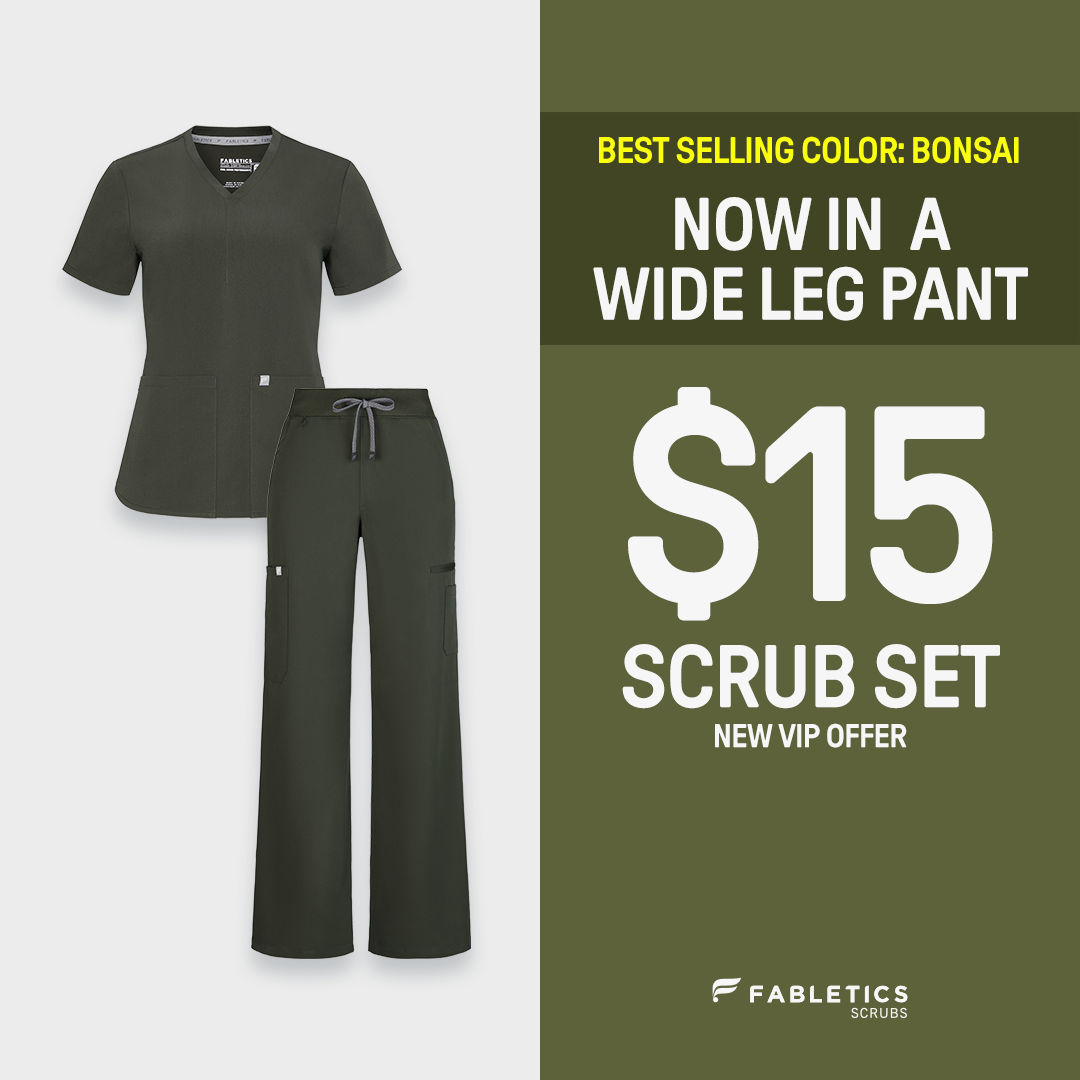 Fabletics Scrubs Facebook ad