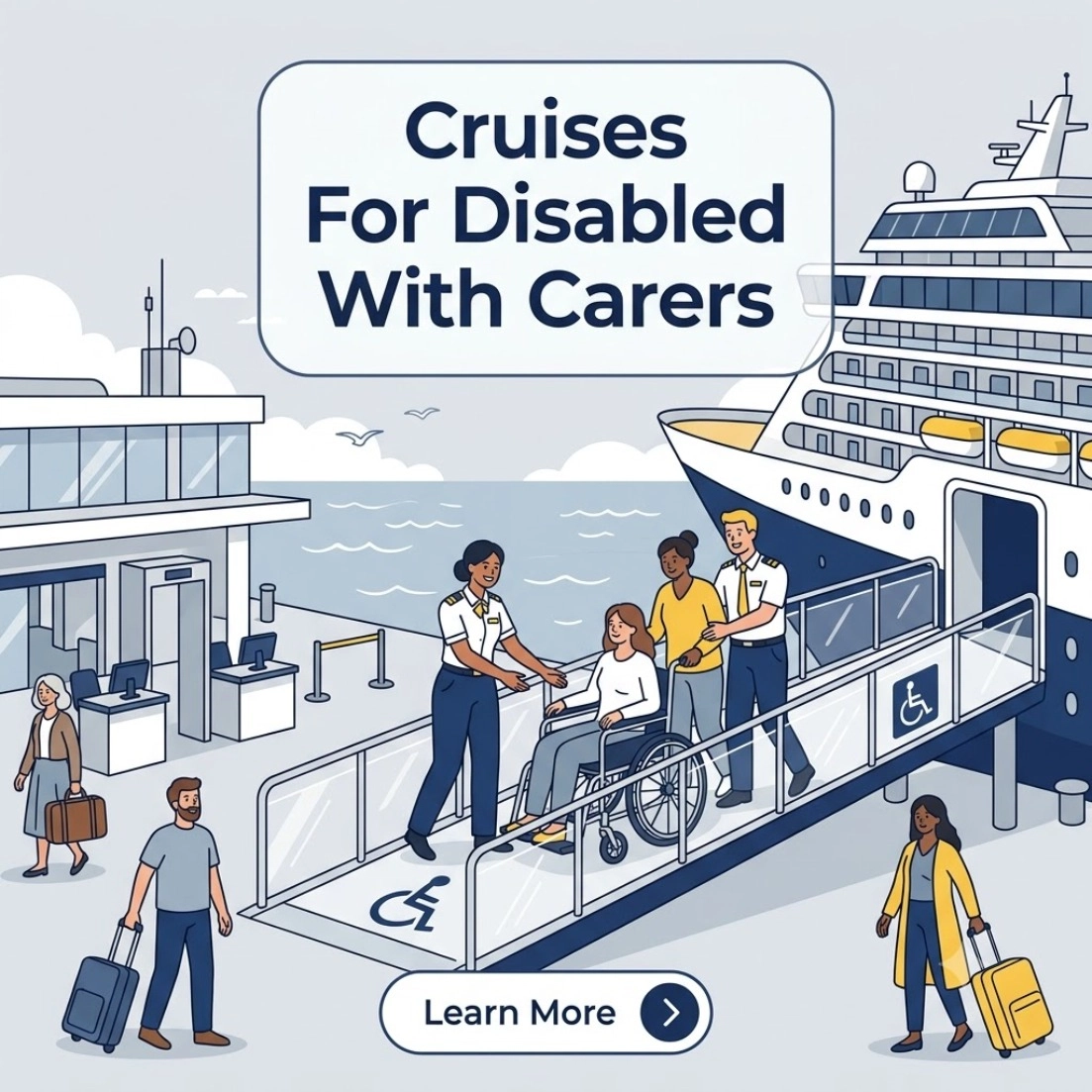 Adult Education Facebook ad: Learn more about cruises for disabled travelers with…