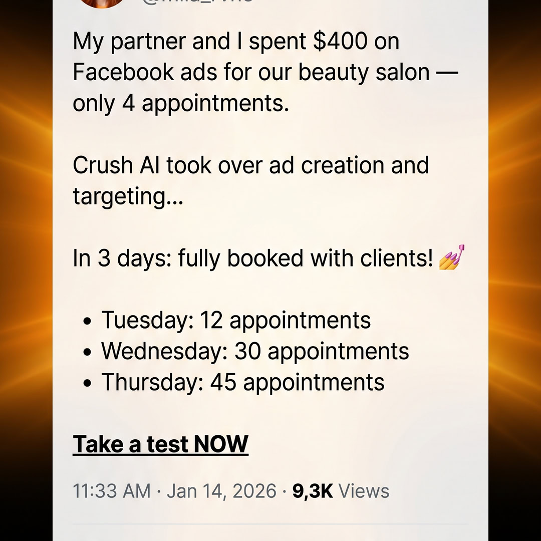 trycrush.ai Facebook ad