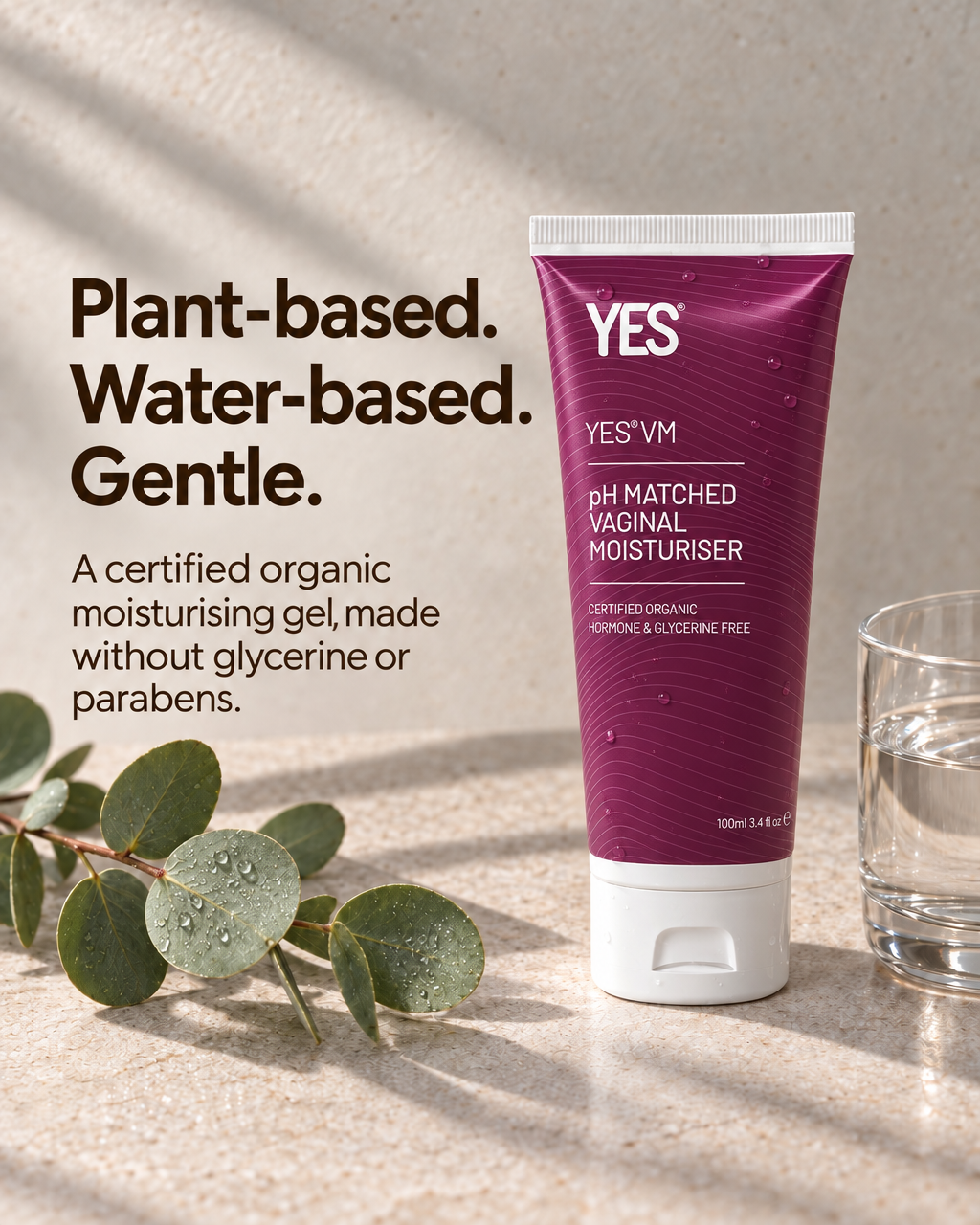 YES - The Organic Intimacy Company Facebook ad: Made without the stuff that shouldn't go there.