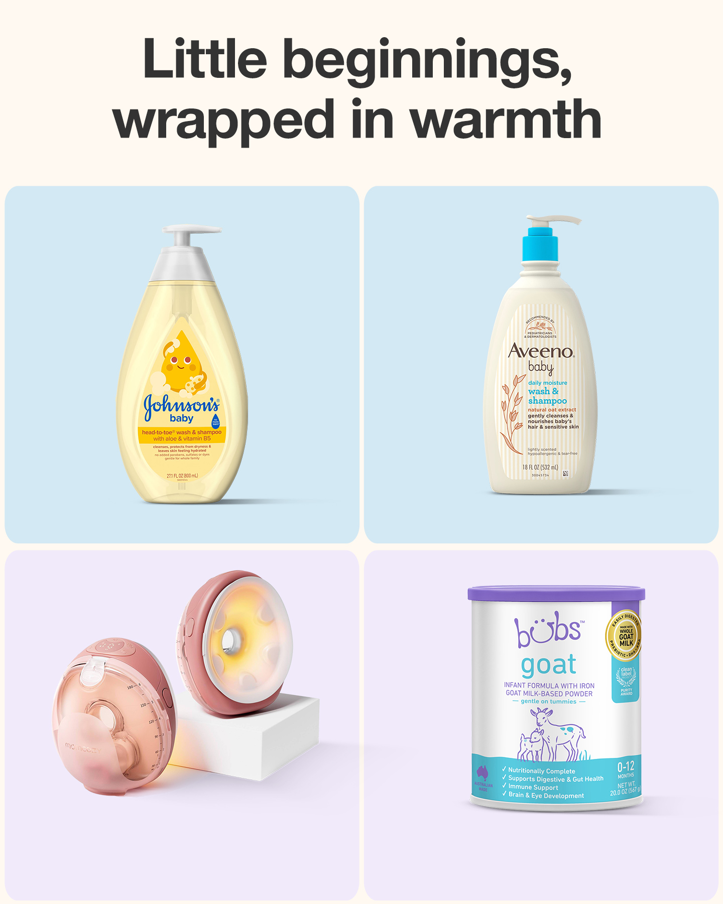 Target Facebook ad: Baby Month Essentials