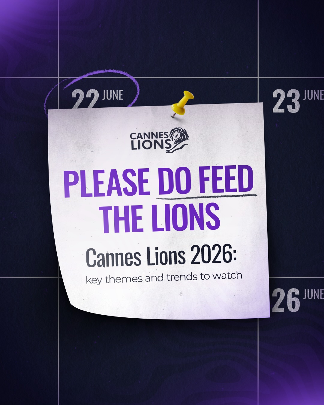 Capsbold Facebook ad: Cannes is setting the table, and the Lions…