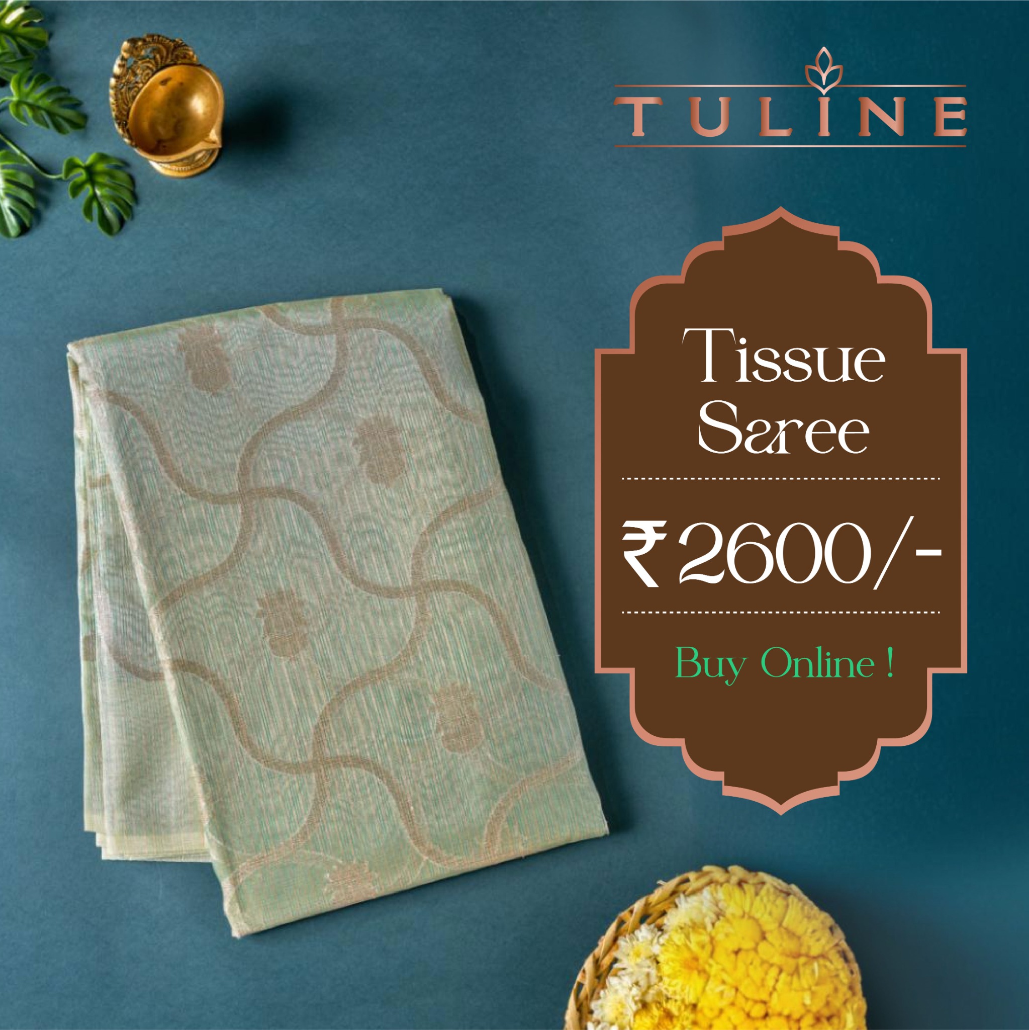 Tuline Online Facebook ad: Limited Edition Tissue Sarees