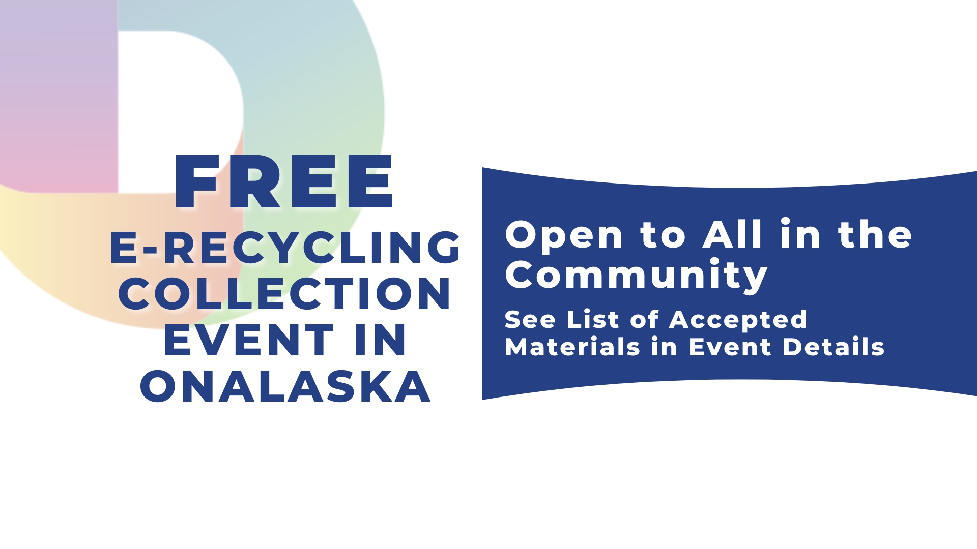 Dynamic Lifecycle Innovations Facebook ad: FREE Electronics Recycling for the Community!
