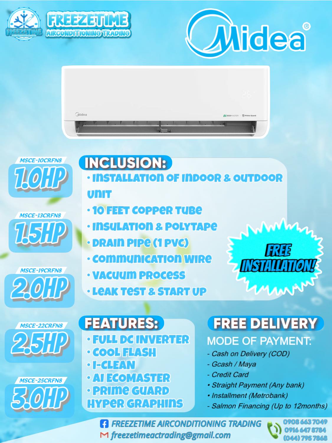 Freezetime Airconditioning Trading Facebook ad: Make this Christmas cooler than ever!