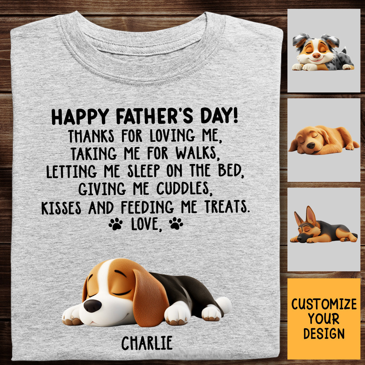 Dog Lovers Community Facebook ad: Thanks For Loving Me Dad - Personalized Custom Unisex…