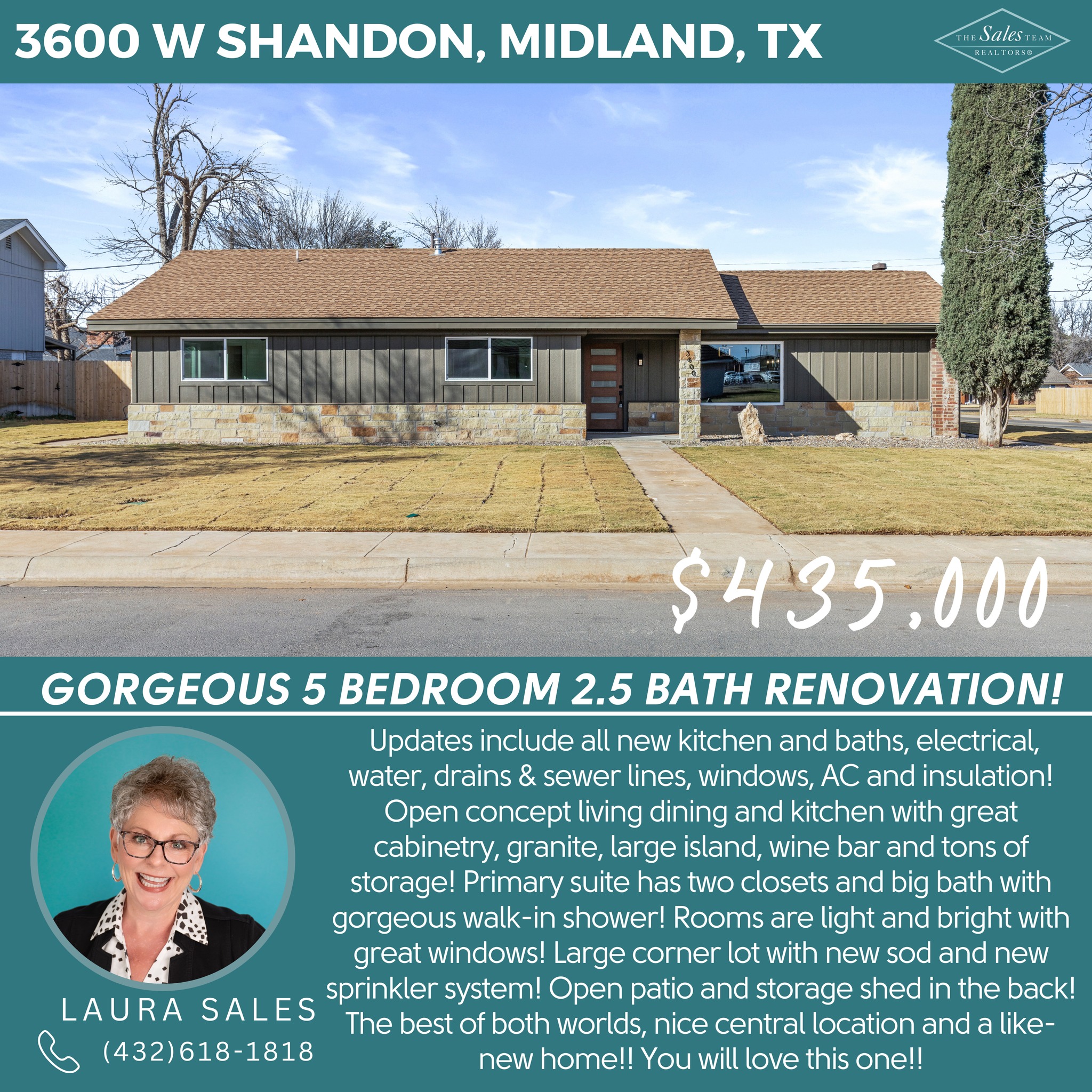 The Sales Team Facebook ad: STUNNING NEW LISTING!