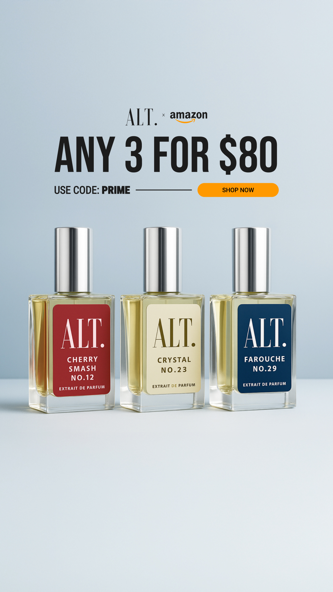 ALT. Fragrances Facebook ad: Prime Day Sale: 20% OFF ALT Fragrances