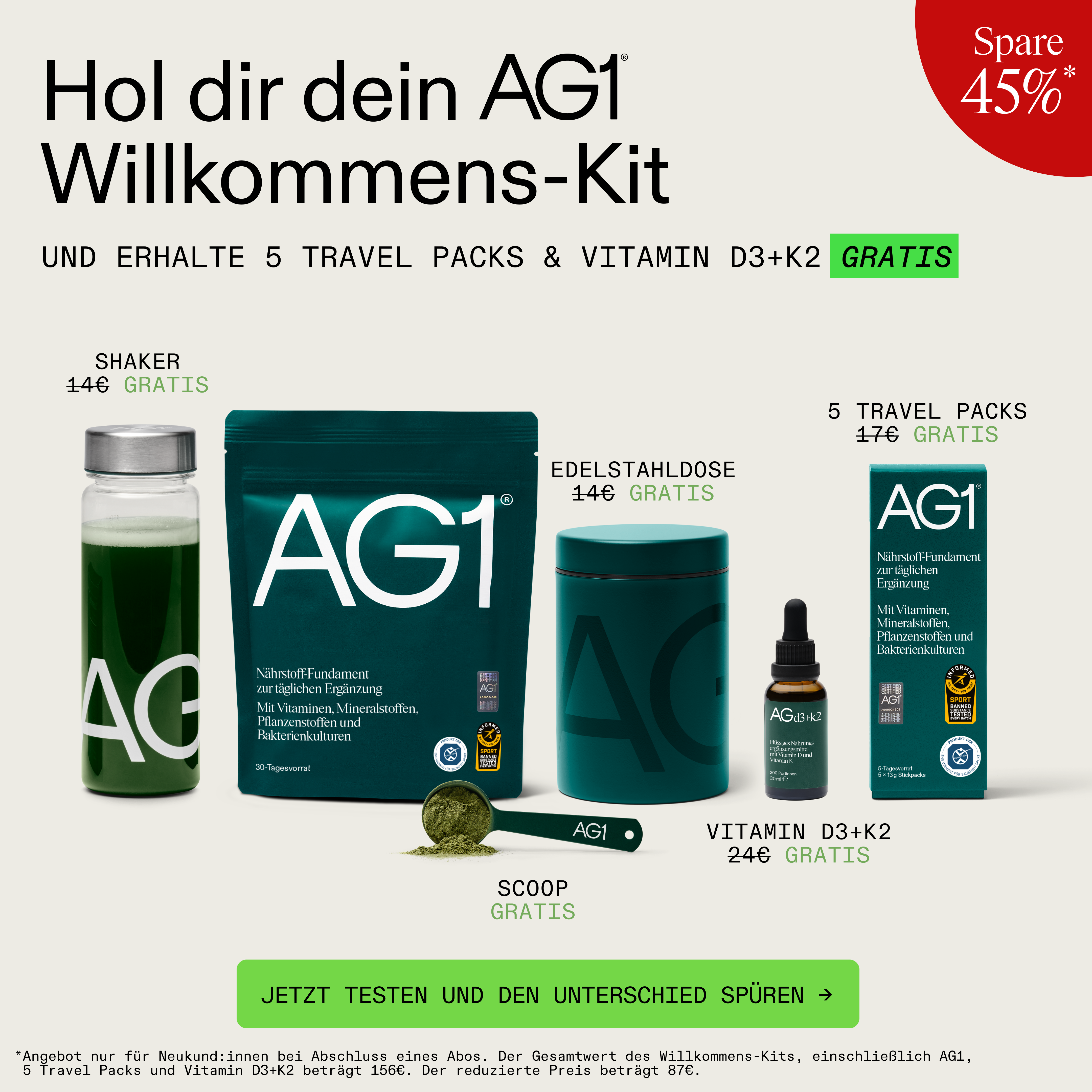 AG1 Deutschland Facebook ad