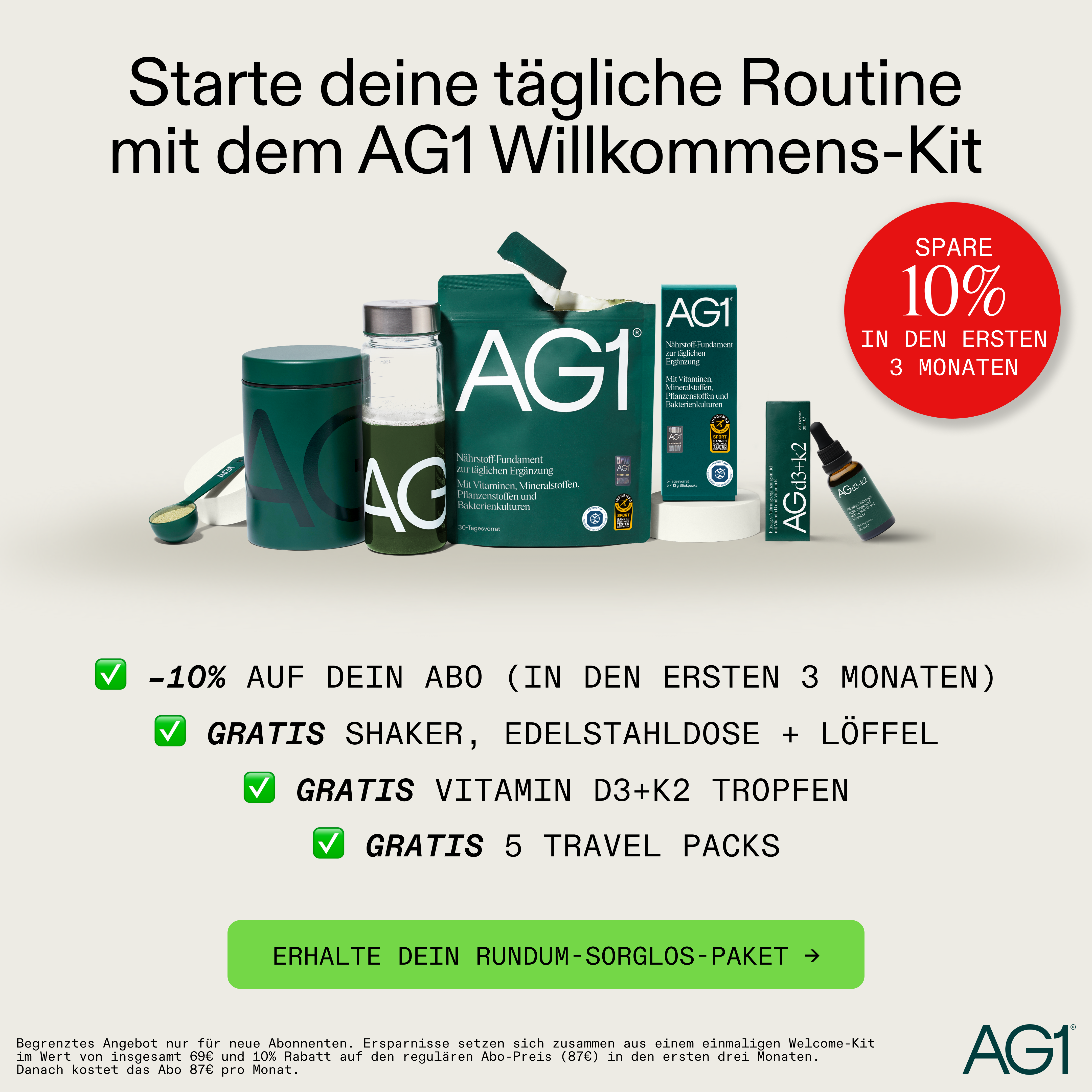 AG1 Deutschland Facebook ad