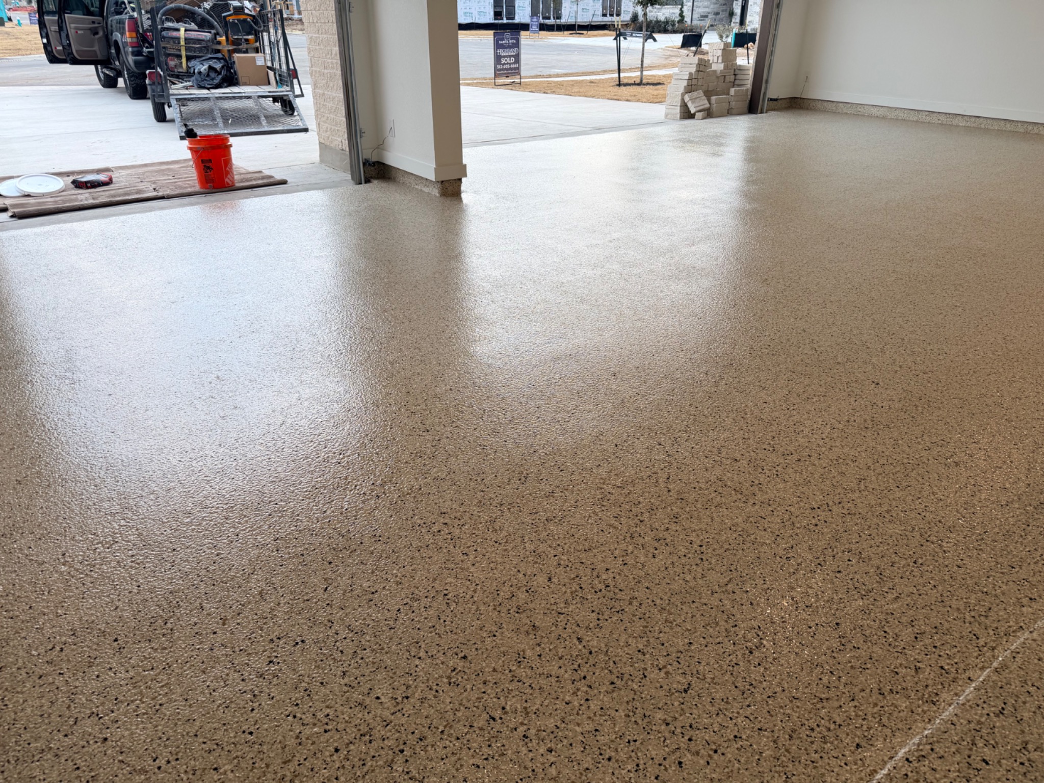 CB1 Specialty Concrete Facebook ad: Your garage is one of the largest spaces…