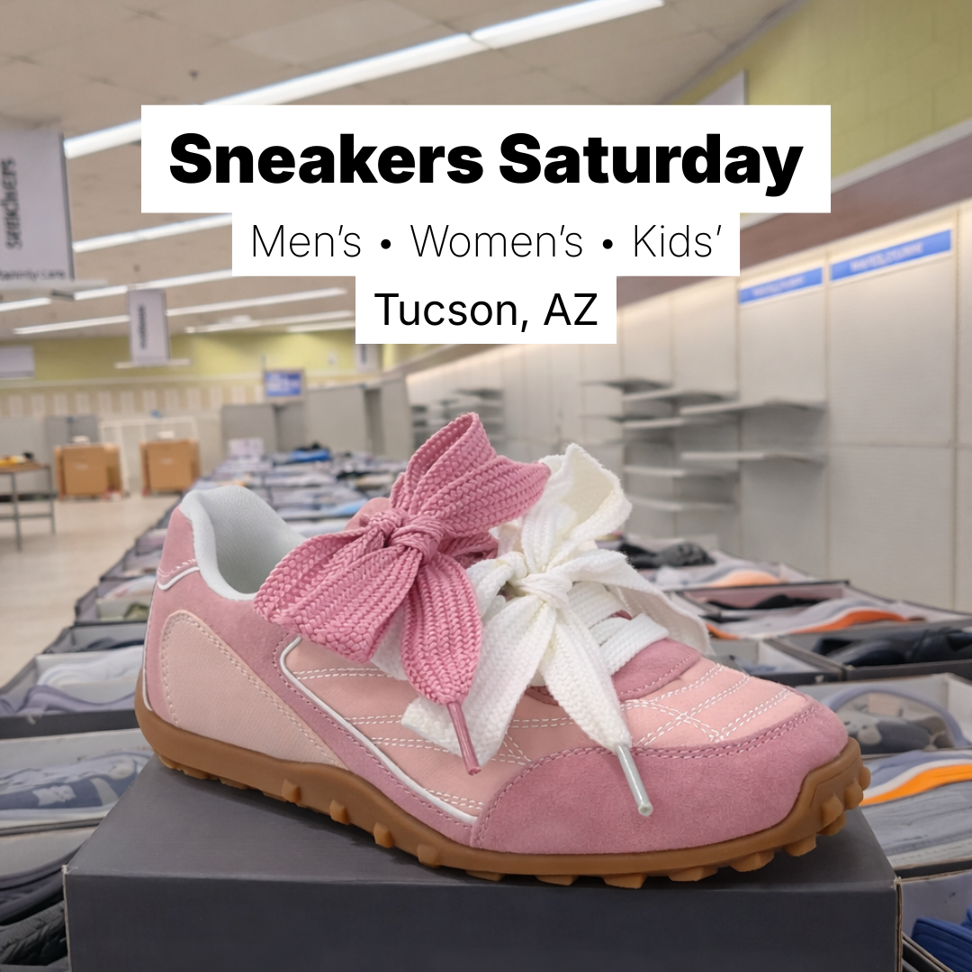 Shoe Selloff Event Facebook ad: Tucson Sneakers Saturday | ALL Shoes $10-$30 | Shoe…