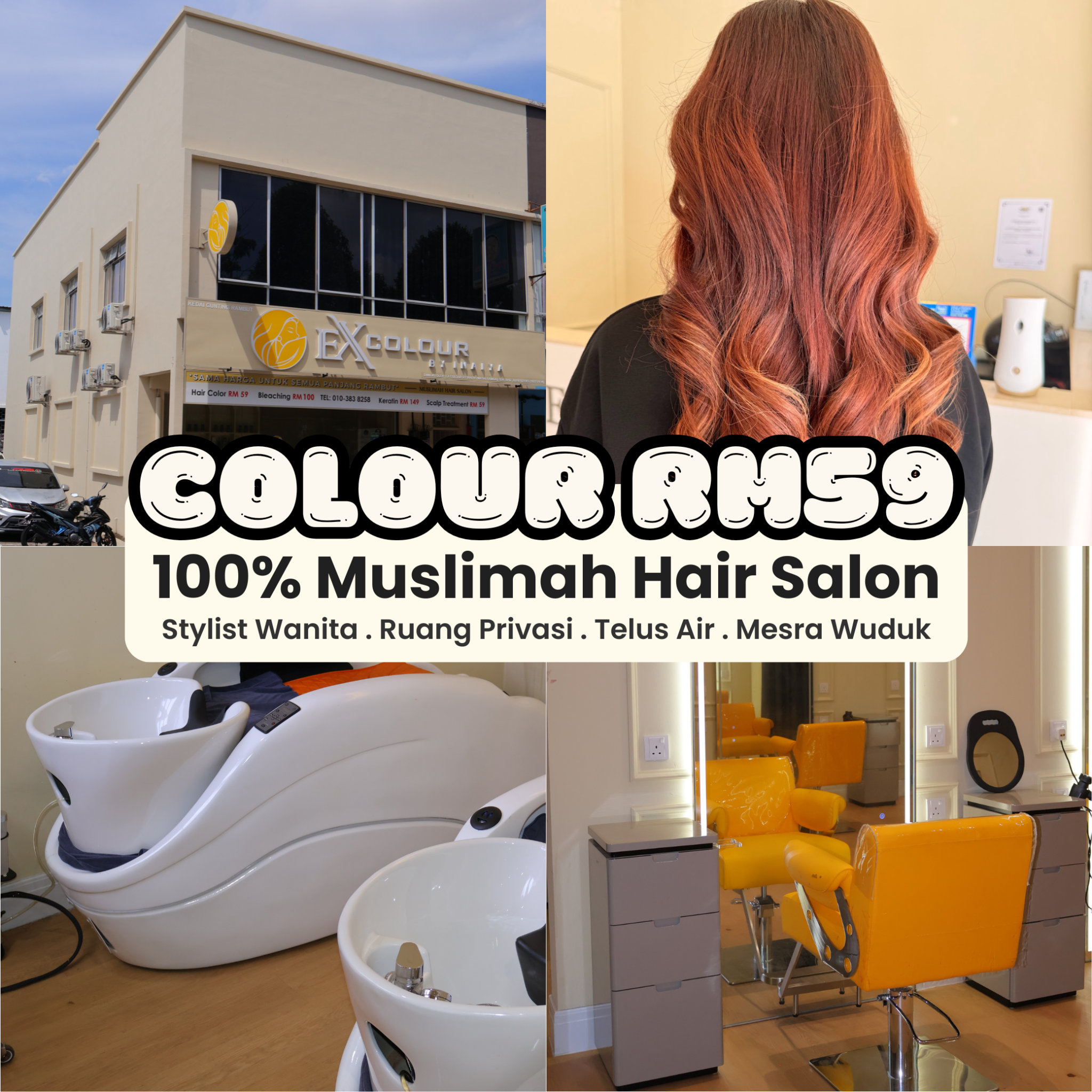 Ex Colour Muslimah Hair Salon Facebook ad