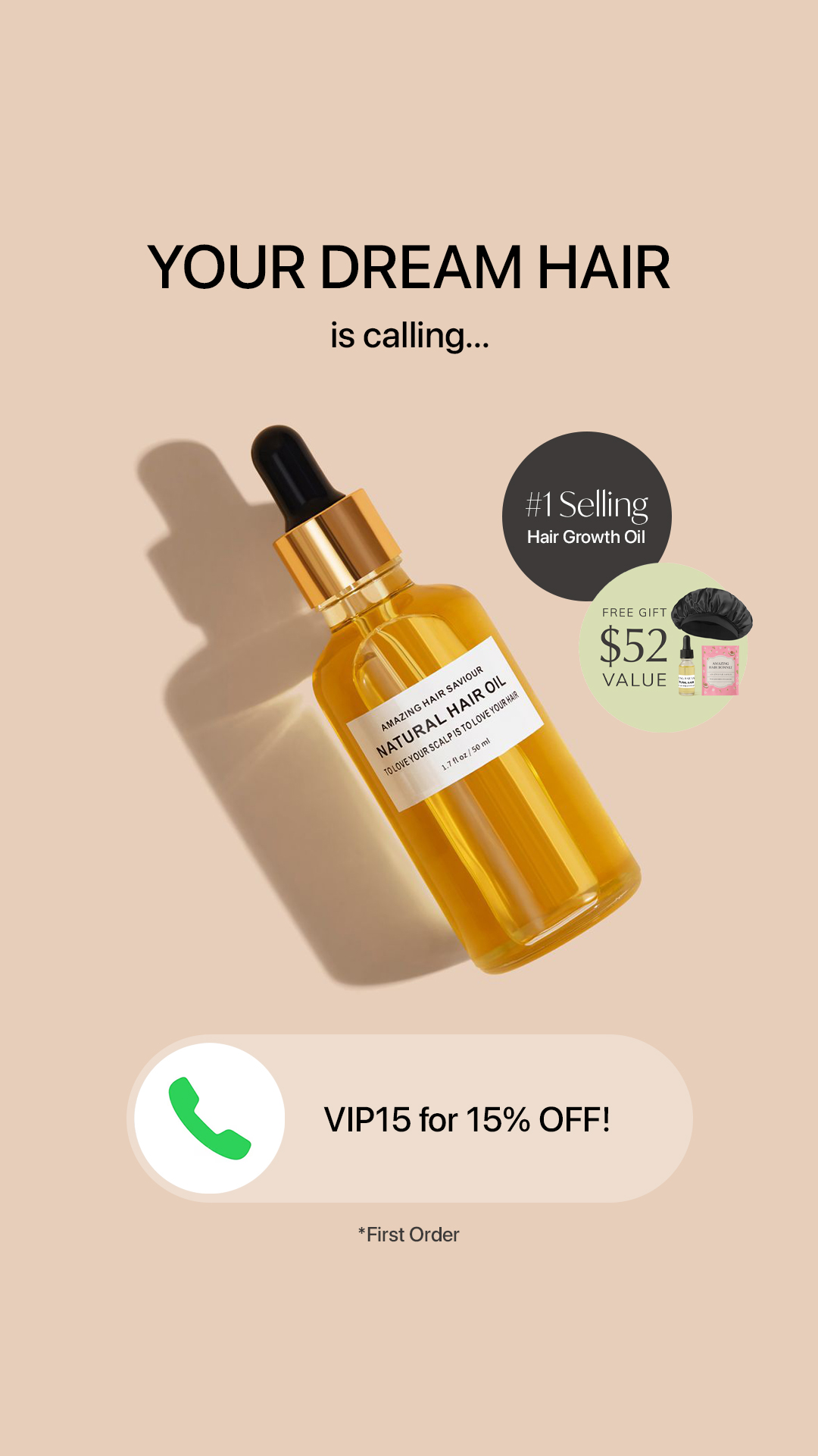 Amazing Hair Saviour Facebook ad