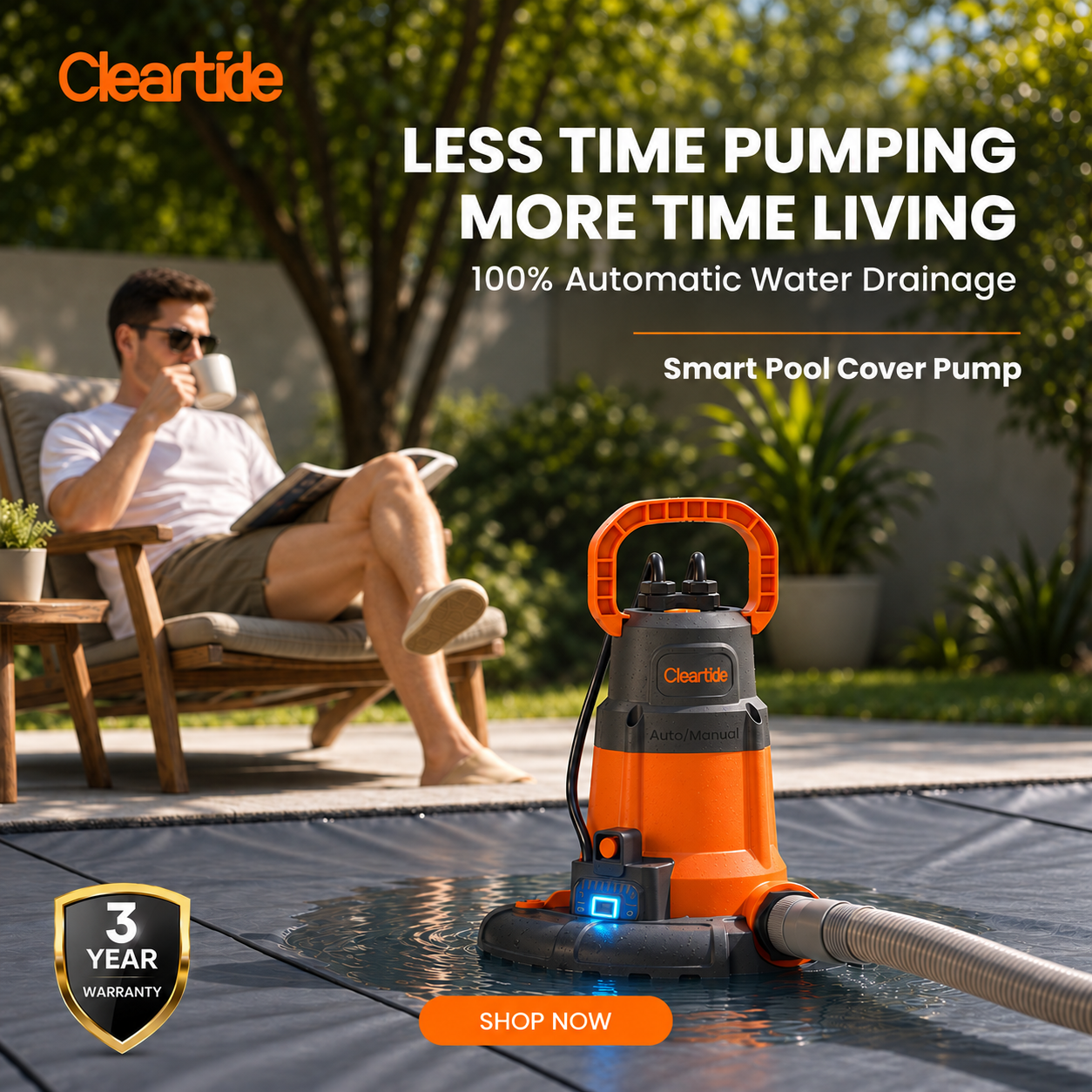 Cleartide Facebook ad: Cleartide Smart Pool Cover Pump