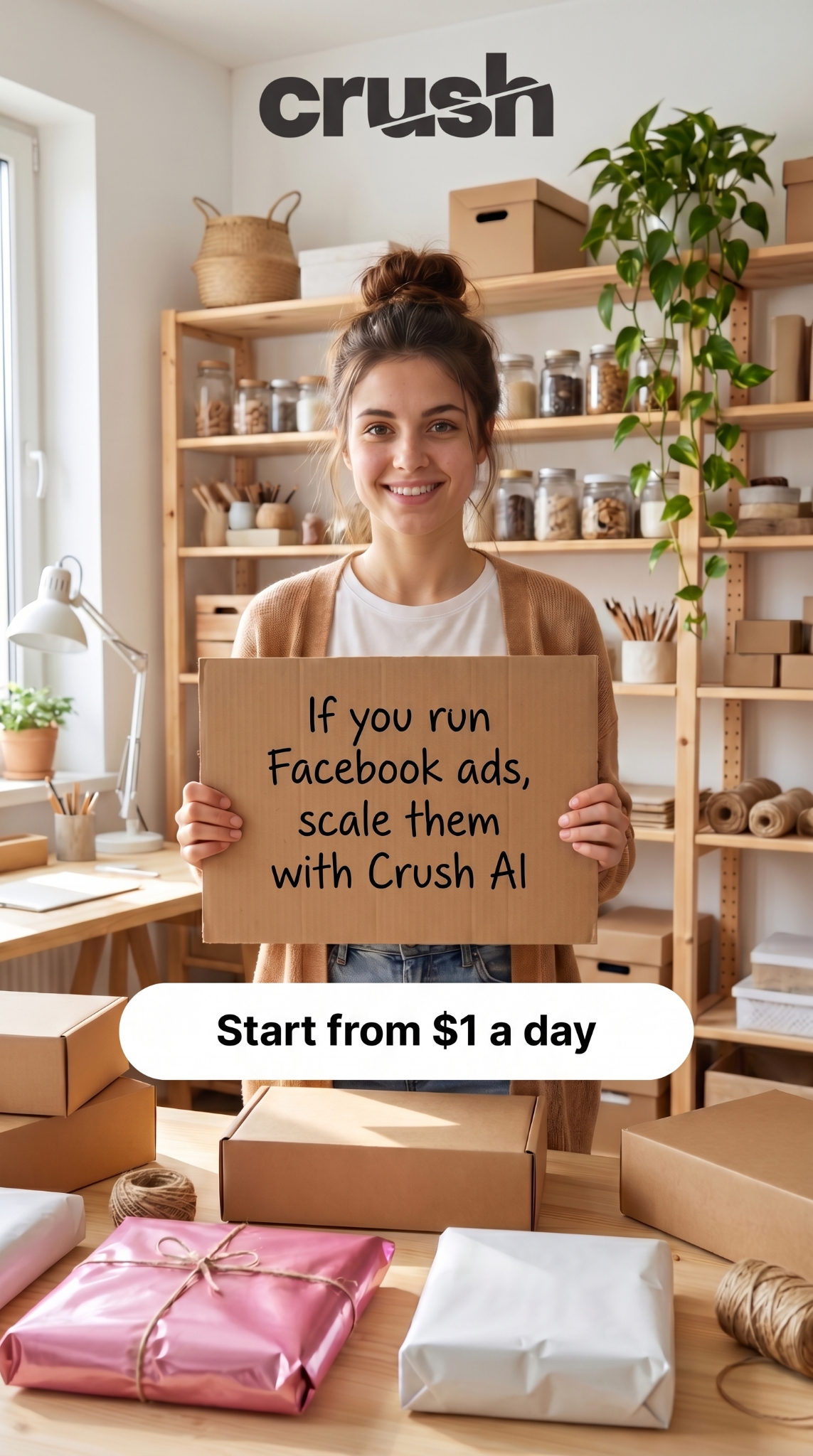 trycrush.ai Facebook ad