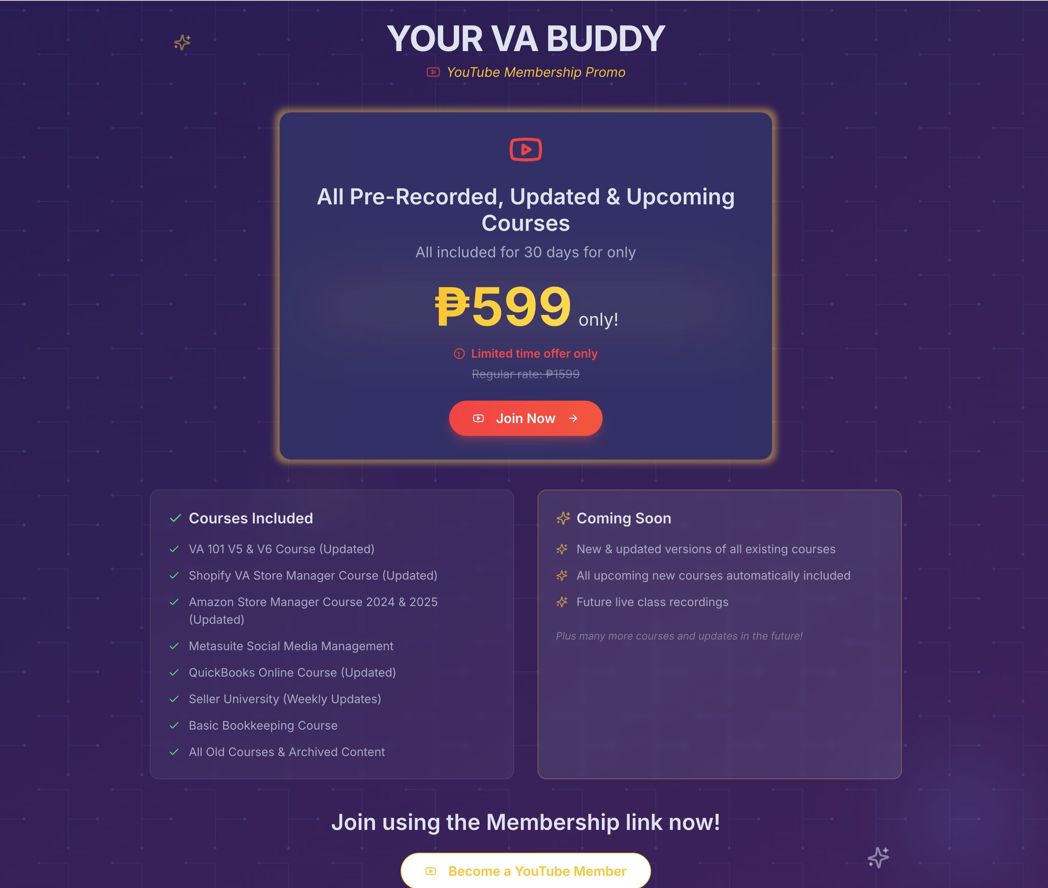 Your VA Buddy Facebook ad: All Access 80+ Pre-Recorded Videos, Updated & Upcoming…