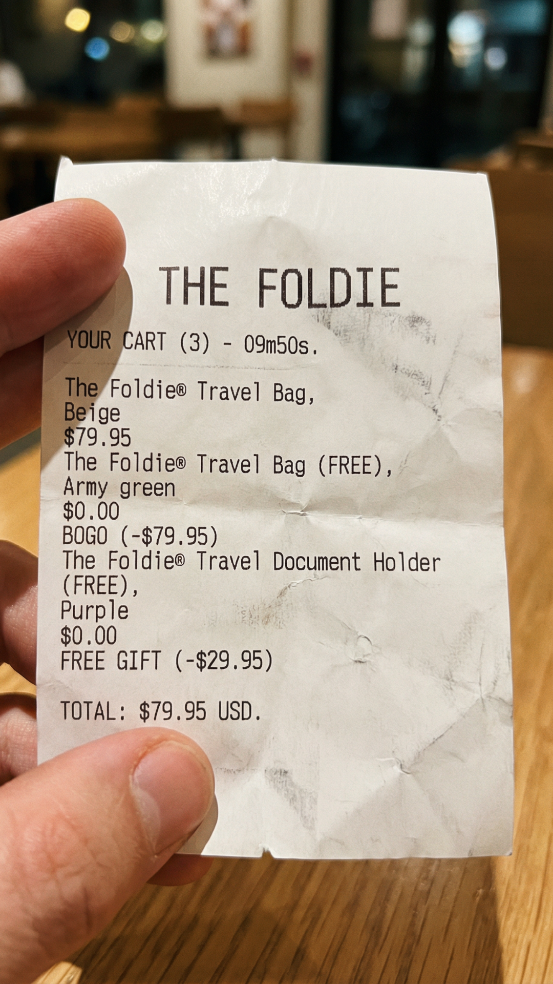 The Foldie Facebook ad