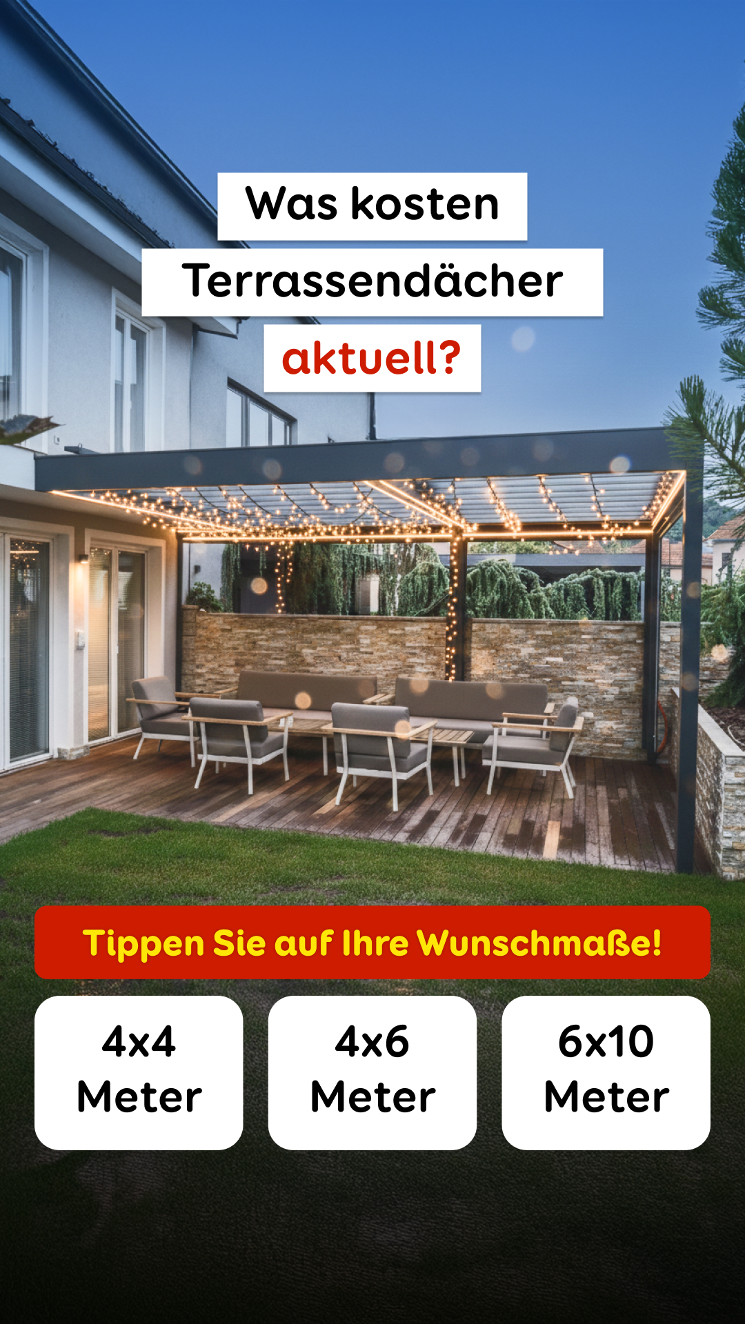 Aroundhome - Terrassenüberdachung Facebook ad from Feb 19, 2026