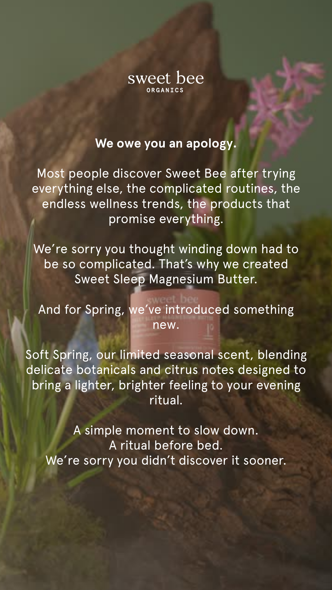 Sweet Bee Organics Facebook ad