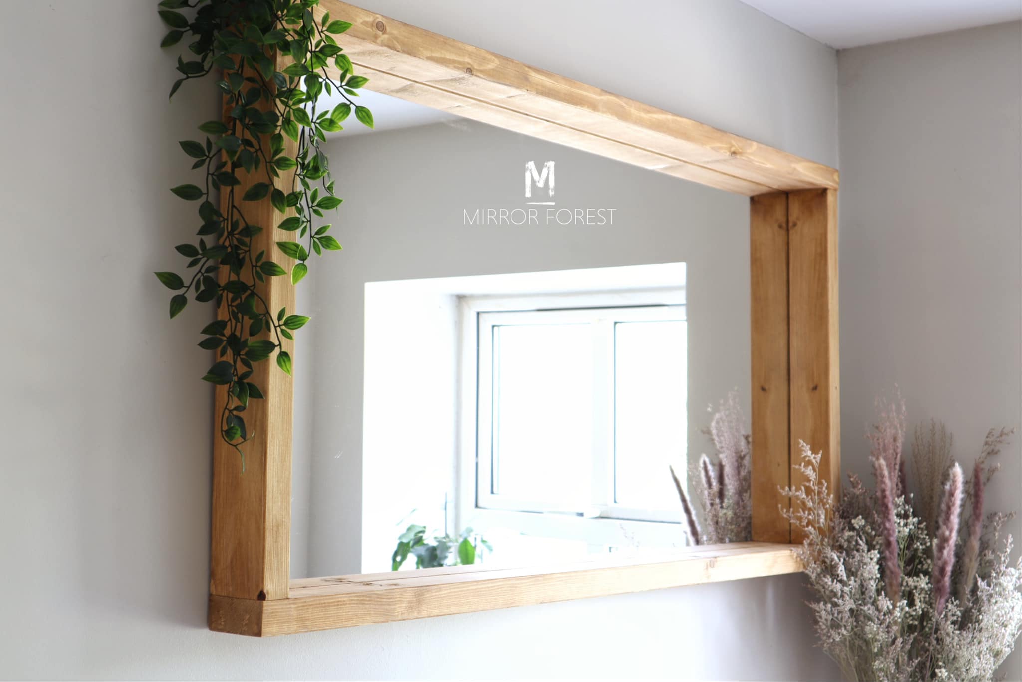Mirror Forest - Custom Rustic Mirrors Facebook ad: Beautiful HandCrafted Rustic Mirrors Built to any exact…