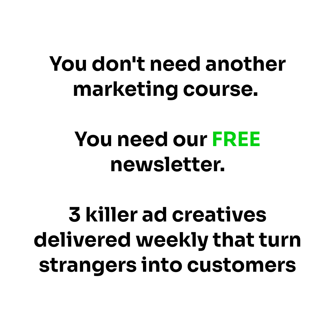 Fraser Cottrell Facebook ad: Get my FREE creative course.