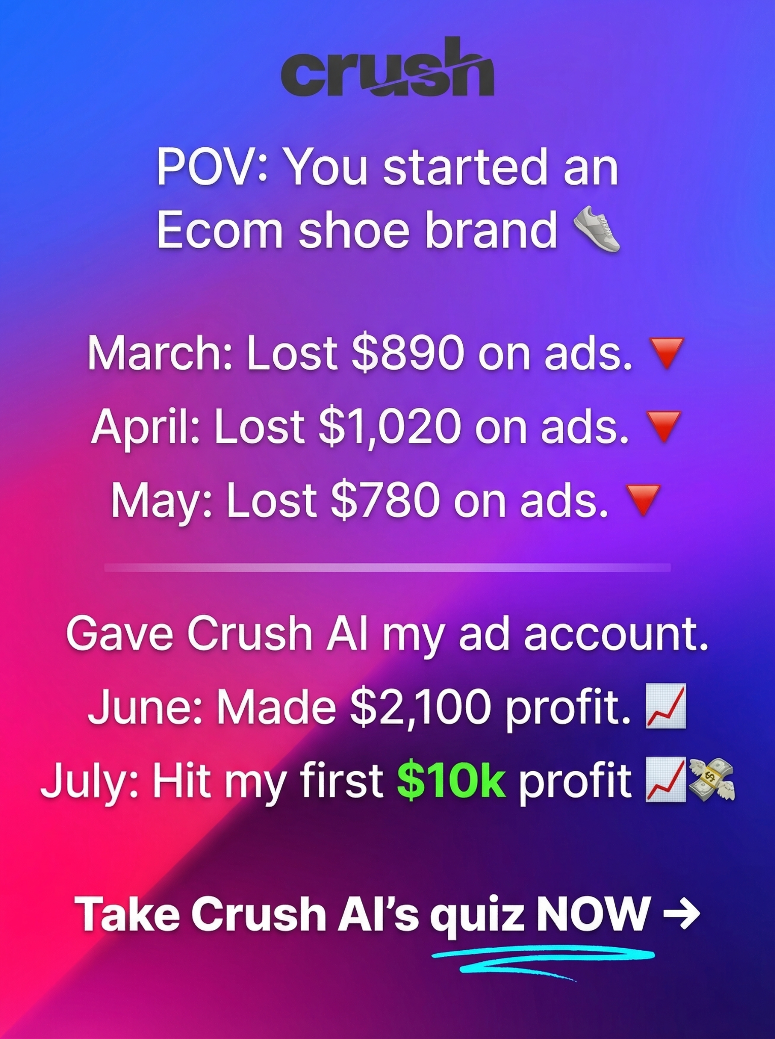 trycrush.ai Facebook ad