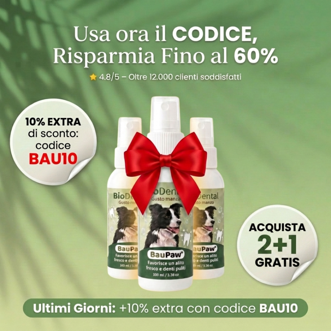 Amici a 4 Zampe Facebook ad: 5 secondi al giorno. Niente più detartrasi.