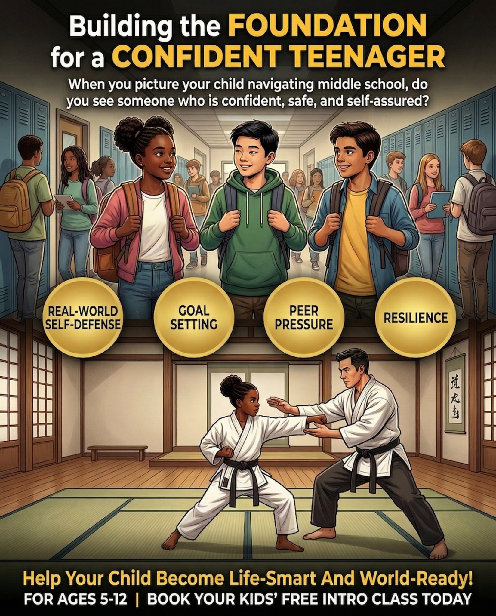 Total Ryu Martial Arts Facebook ad: Free Kids Martial Arts Class in Fort Collins
