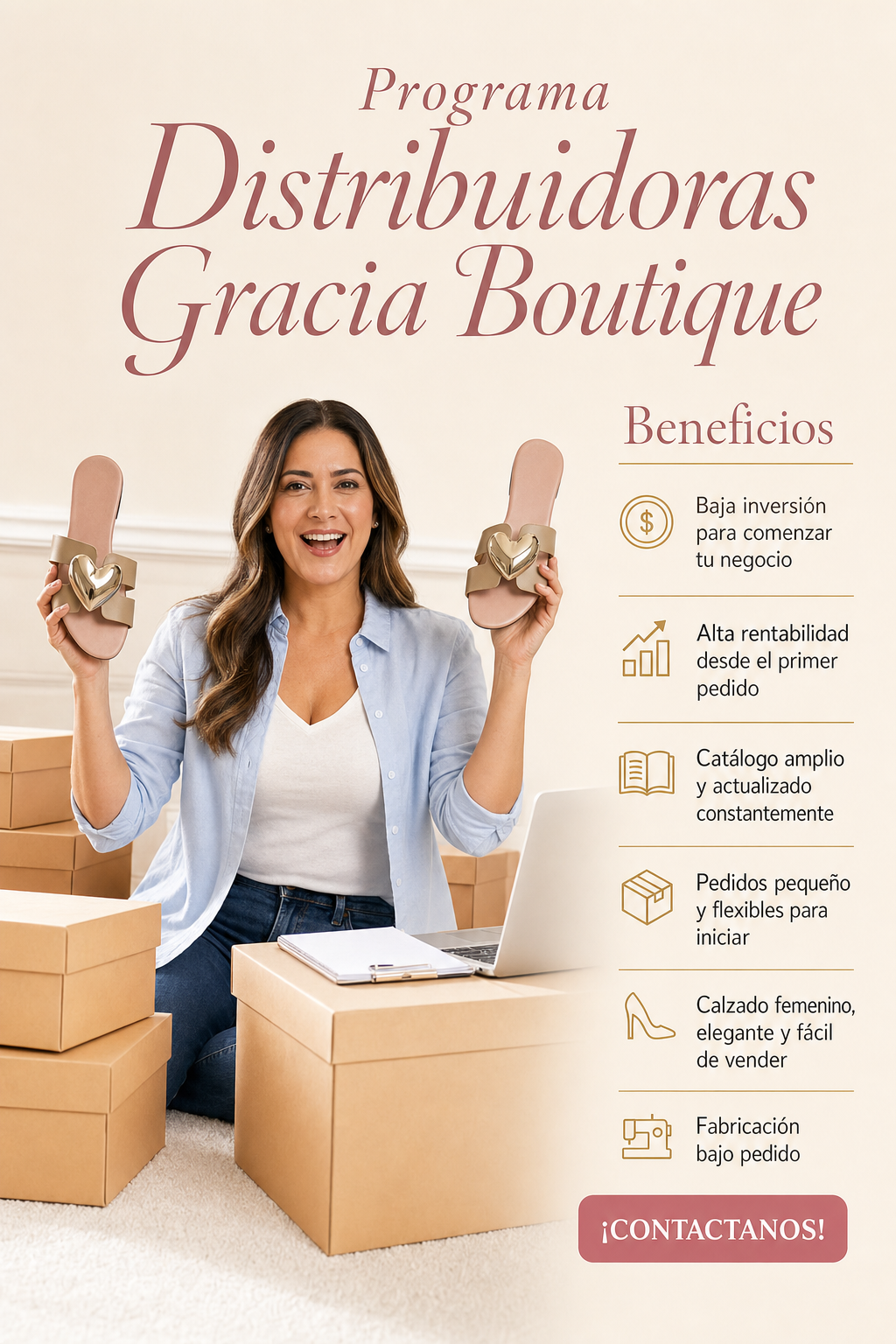 Gracia Boutique Calzado Facebook ad: Comienza tu emprendimiento de calzado