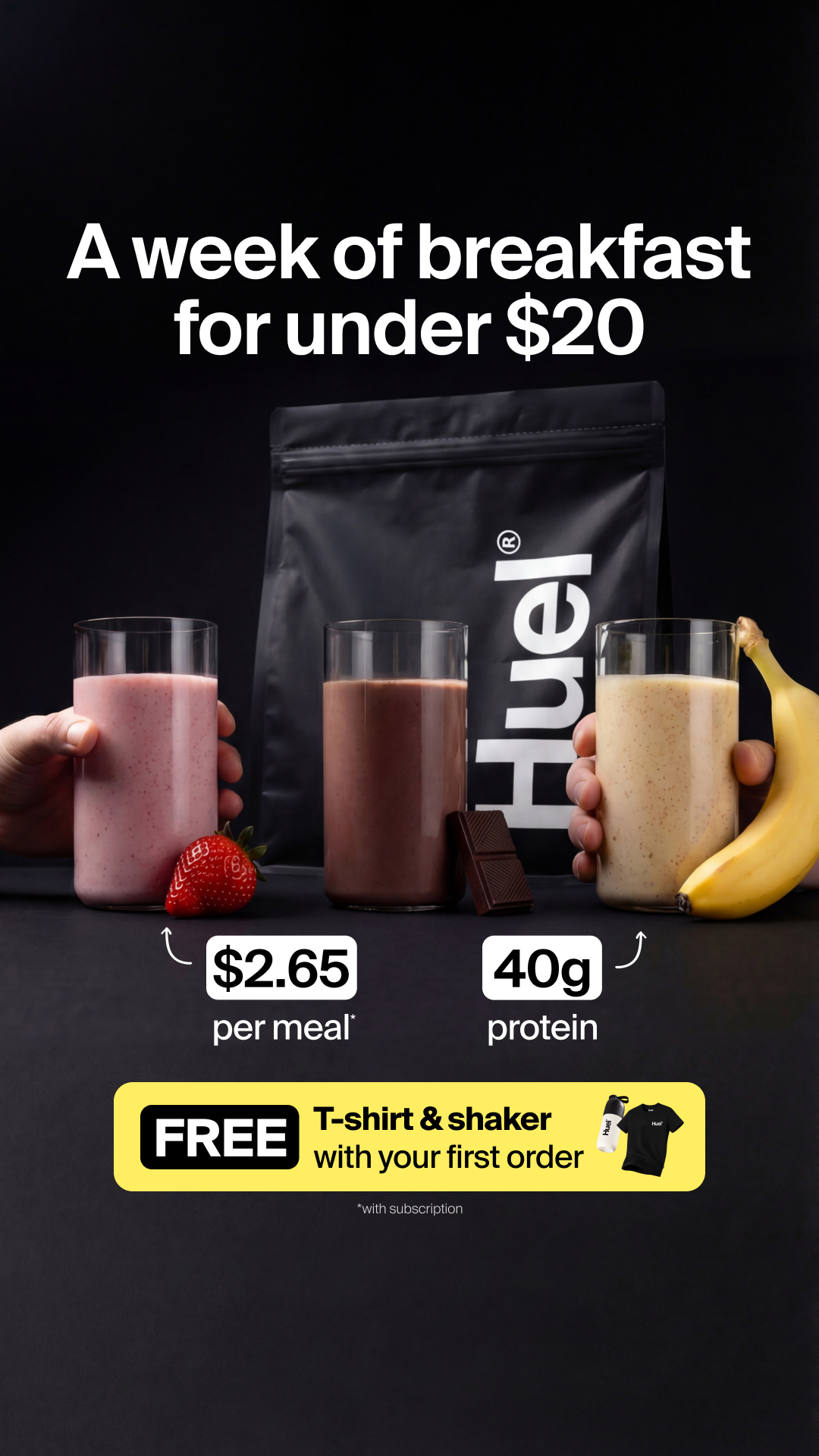 Huel Facebook ad