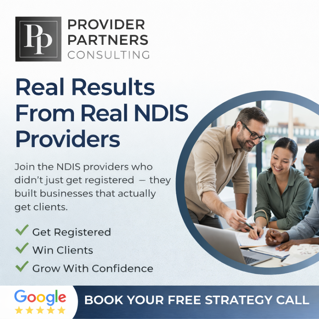 Provider Partners Consulting Facebook ad: Build a Profitable NDIS Business - Without Guesswork or…
