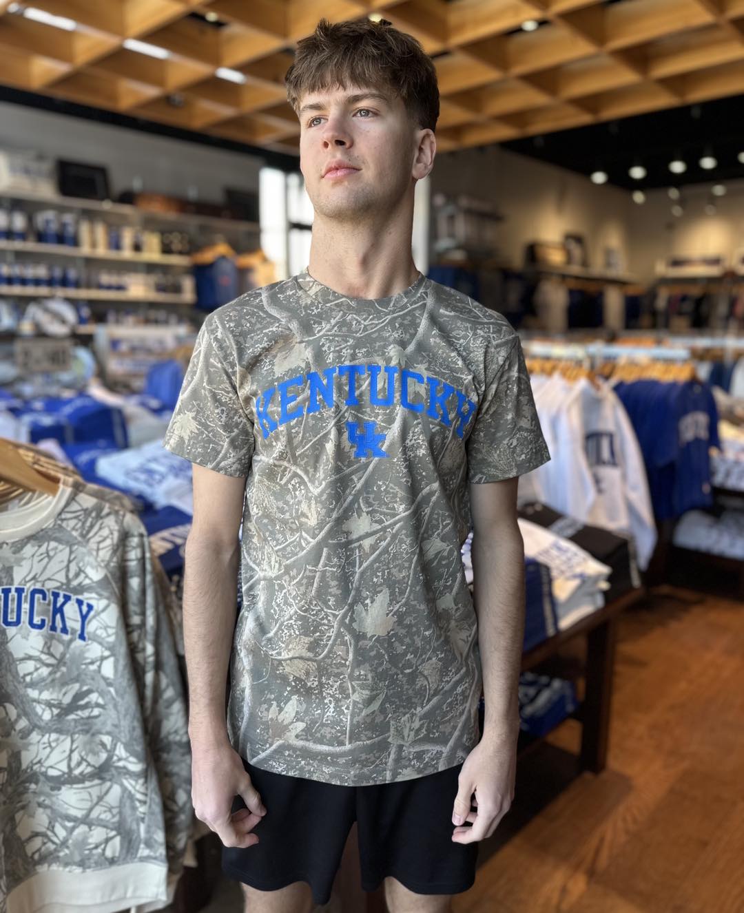 Alumni Hall Kentucky Facebook ad: Can you tell we love camo at Alumni…